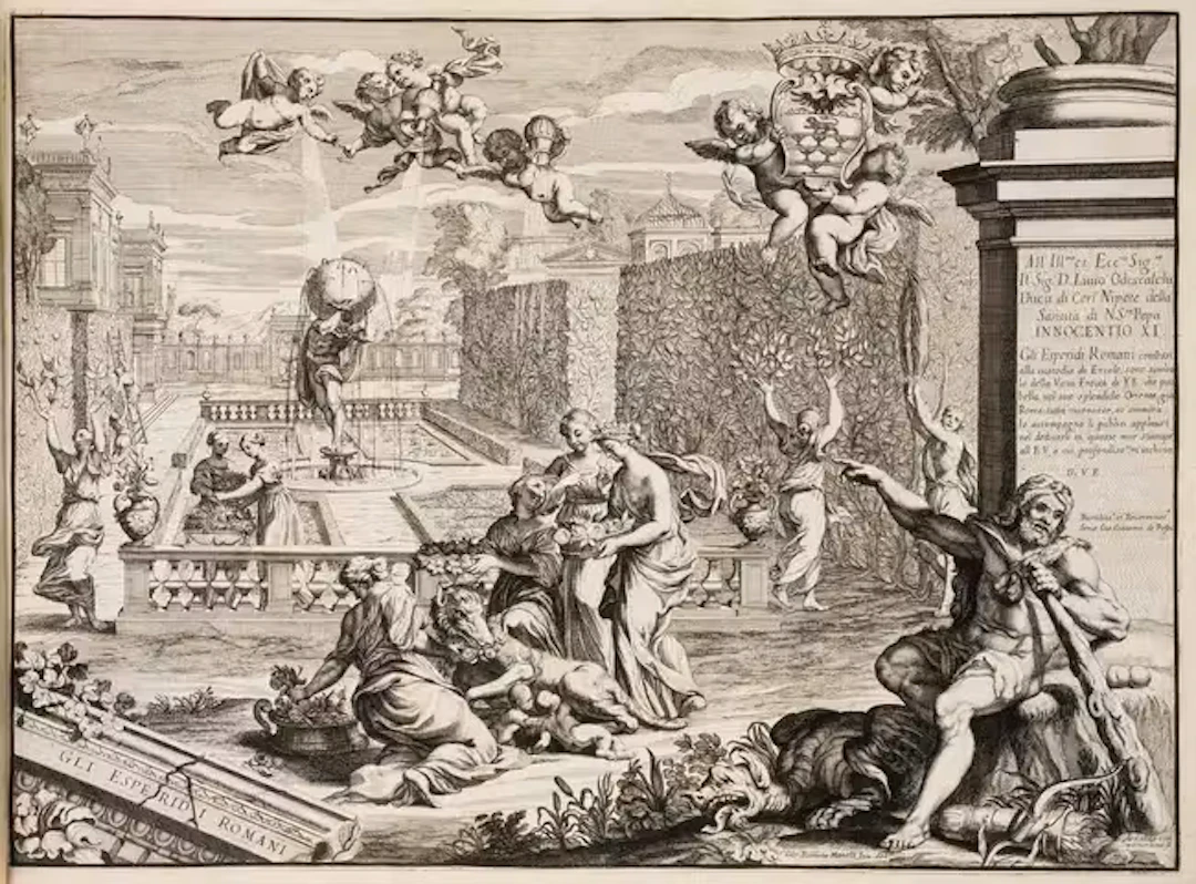 Italy.- Gardens.- Falda (Giovanni Battista) Li Giardini di Roma con