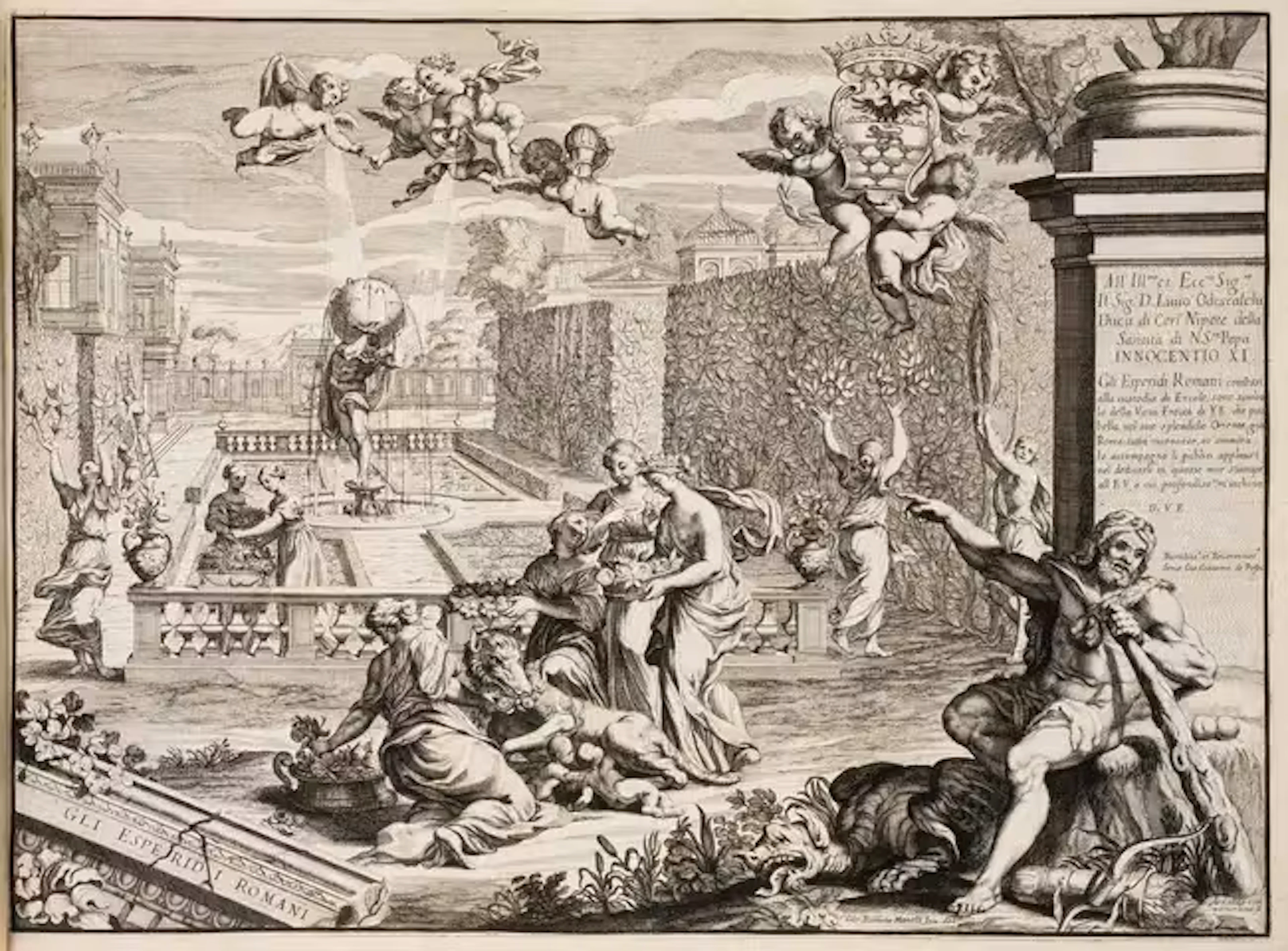Italy.- Gardens.- Falda (Giovanni Battista) Li Giardini di Roma con