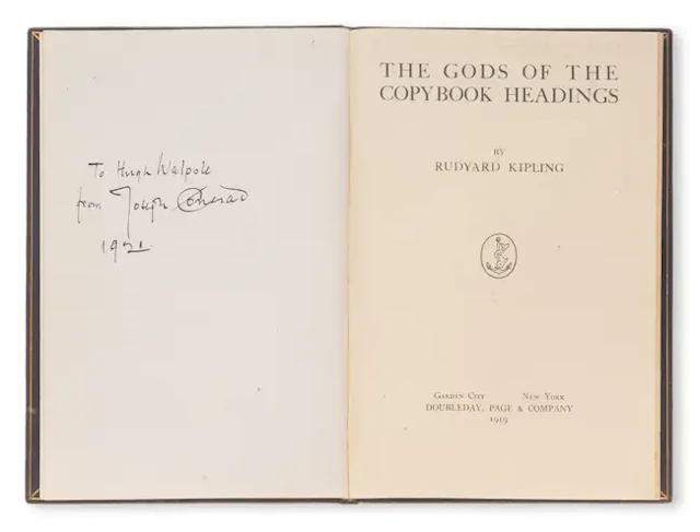 Kipling (Rudyard) The Gods of the Copybook Headings, first separate