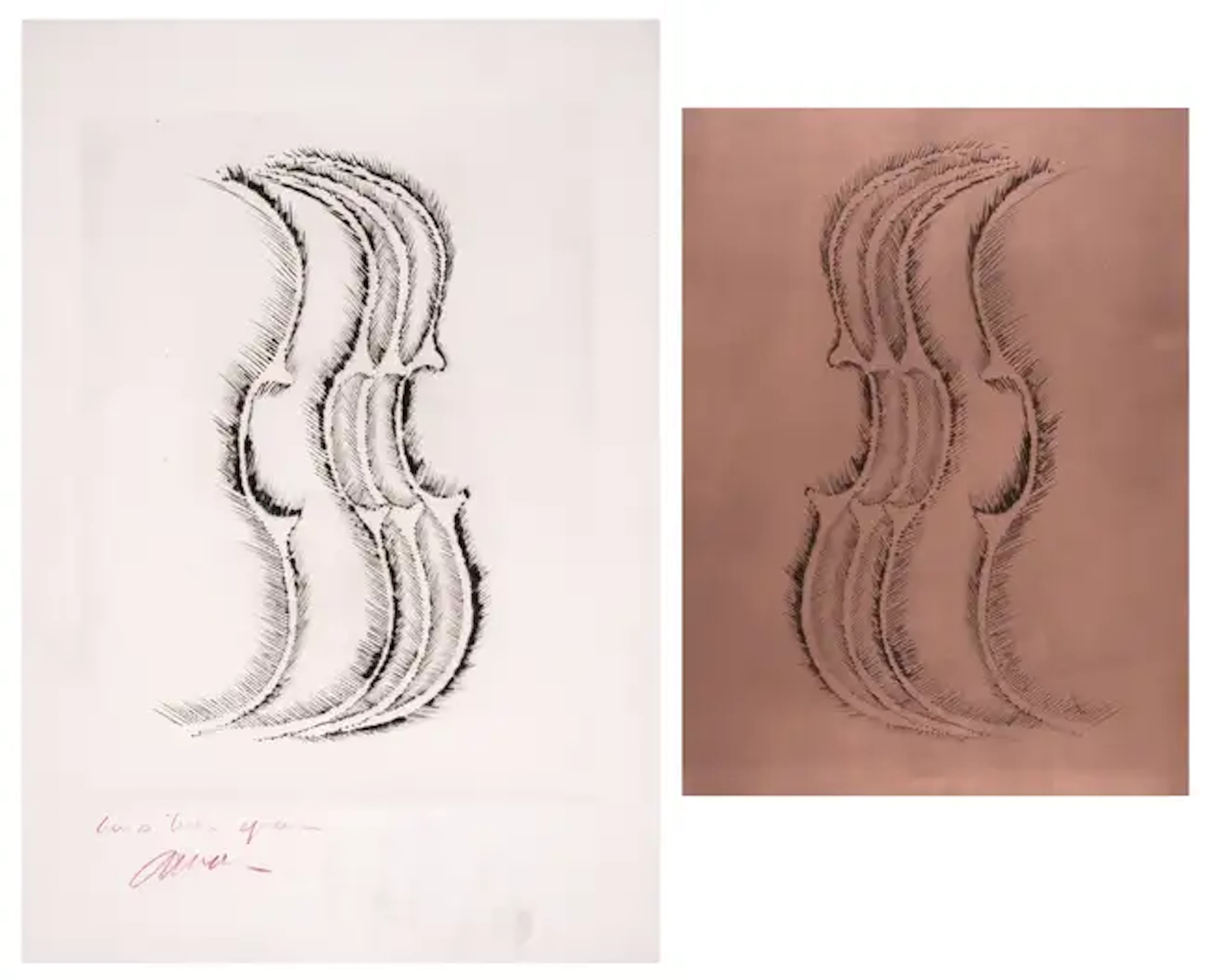 Arman (1928-2005) Profil de Violon, from Le Traité du Violon (Moreau 248h)