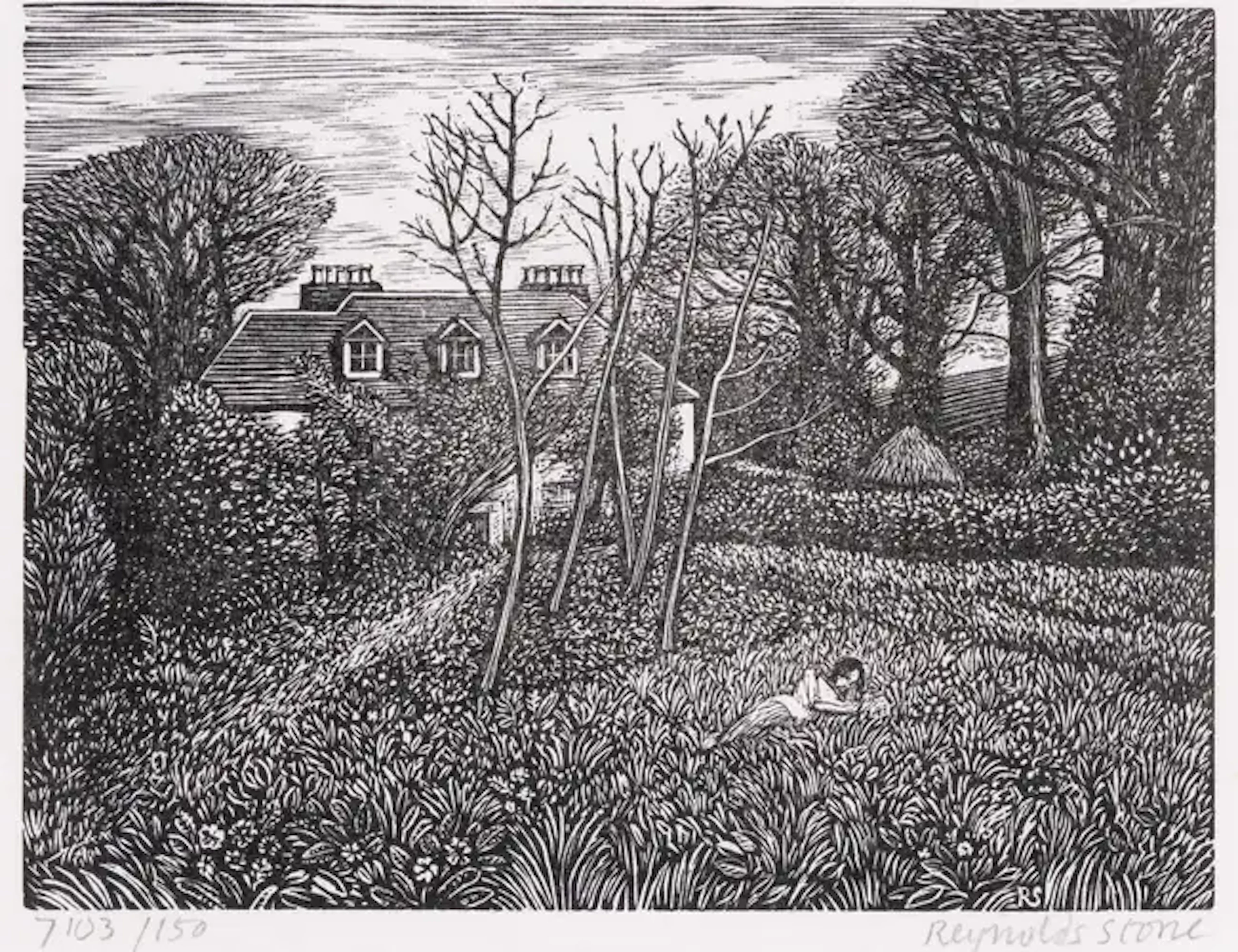 Stone (Reynolds) The Old Rectory: a Suite of Wood Engravings..., one