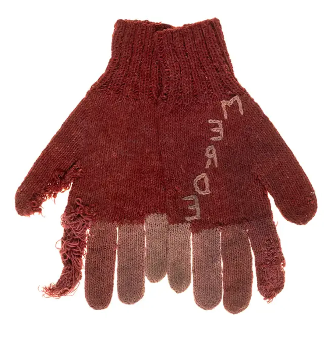 Duchamp (Marcel).- A pair of red knitted gloves owned by Duchamp
