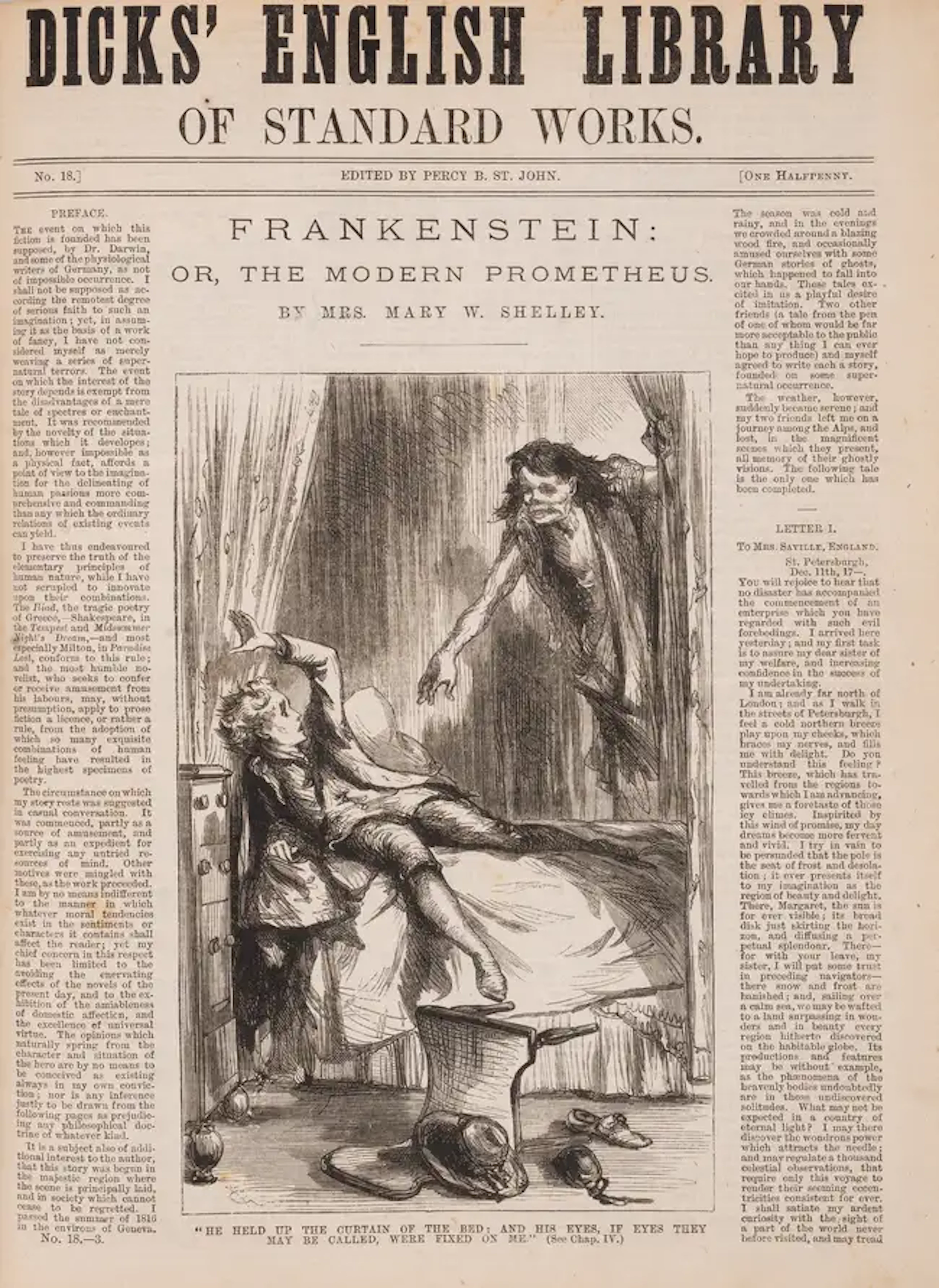 Shelley (Mary) Frankenstein: or, the Modern Prometheus, in Dick's