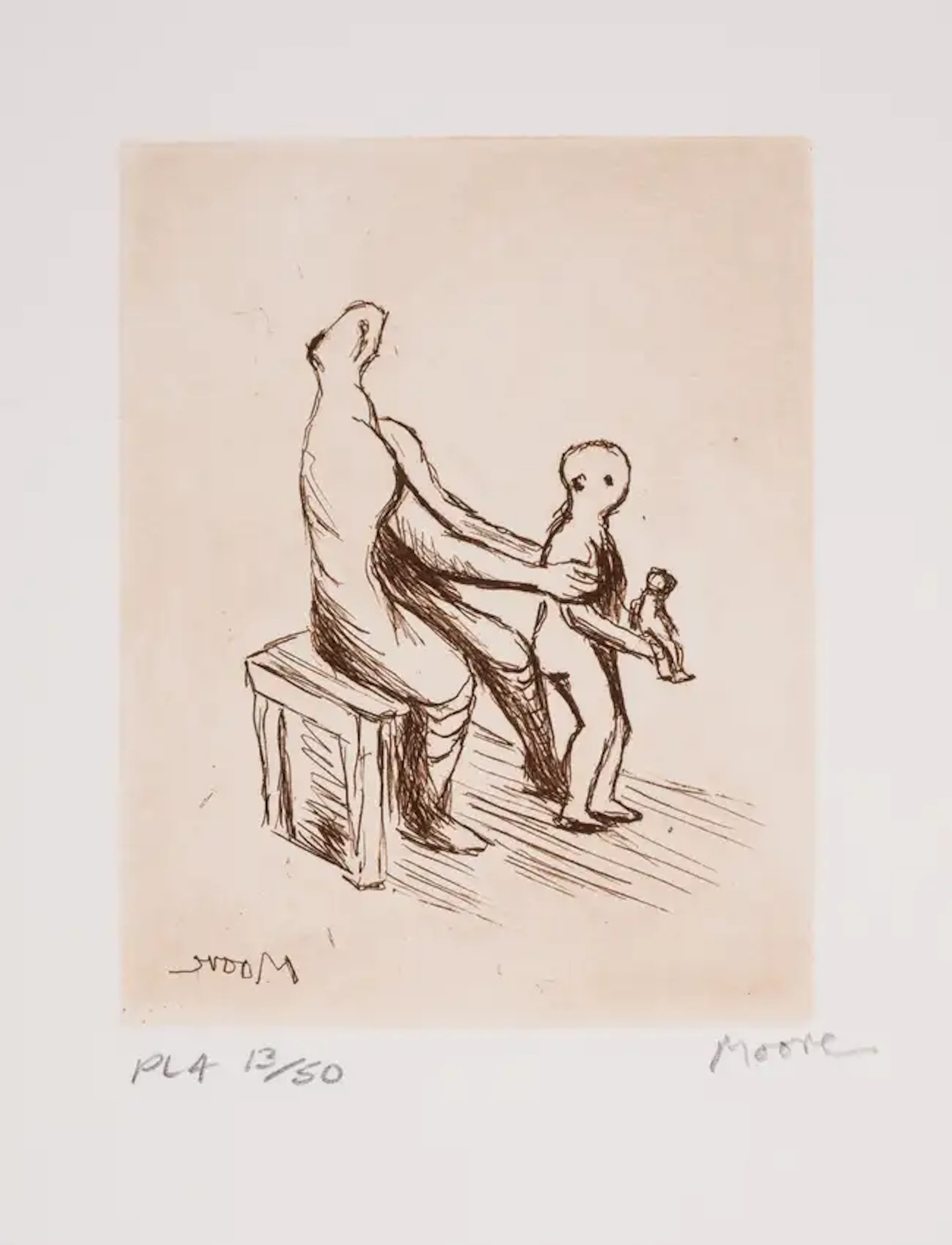 Henry Moore (1898-1986) Mother and Child (Cramer 701-708)