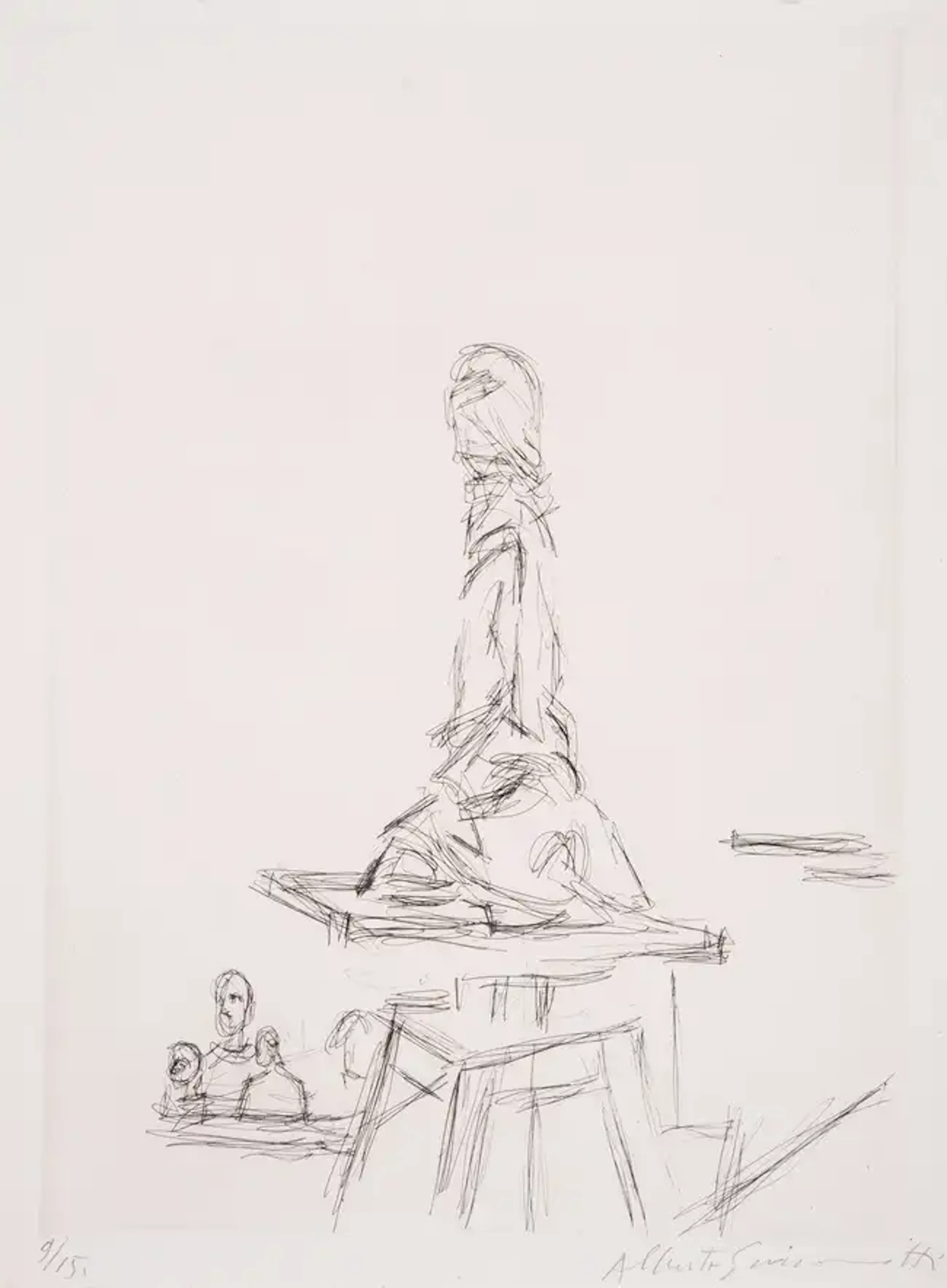 Alberto Giacometti (1901-1966) Atelier à la Sellette (Lust 71)