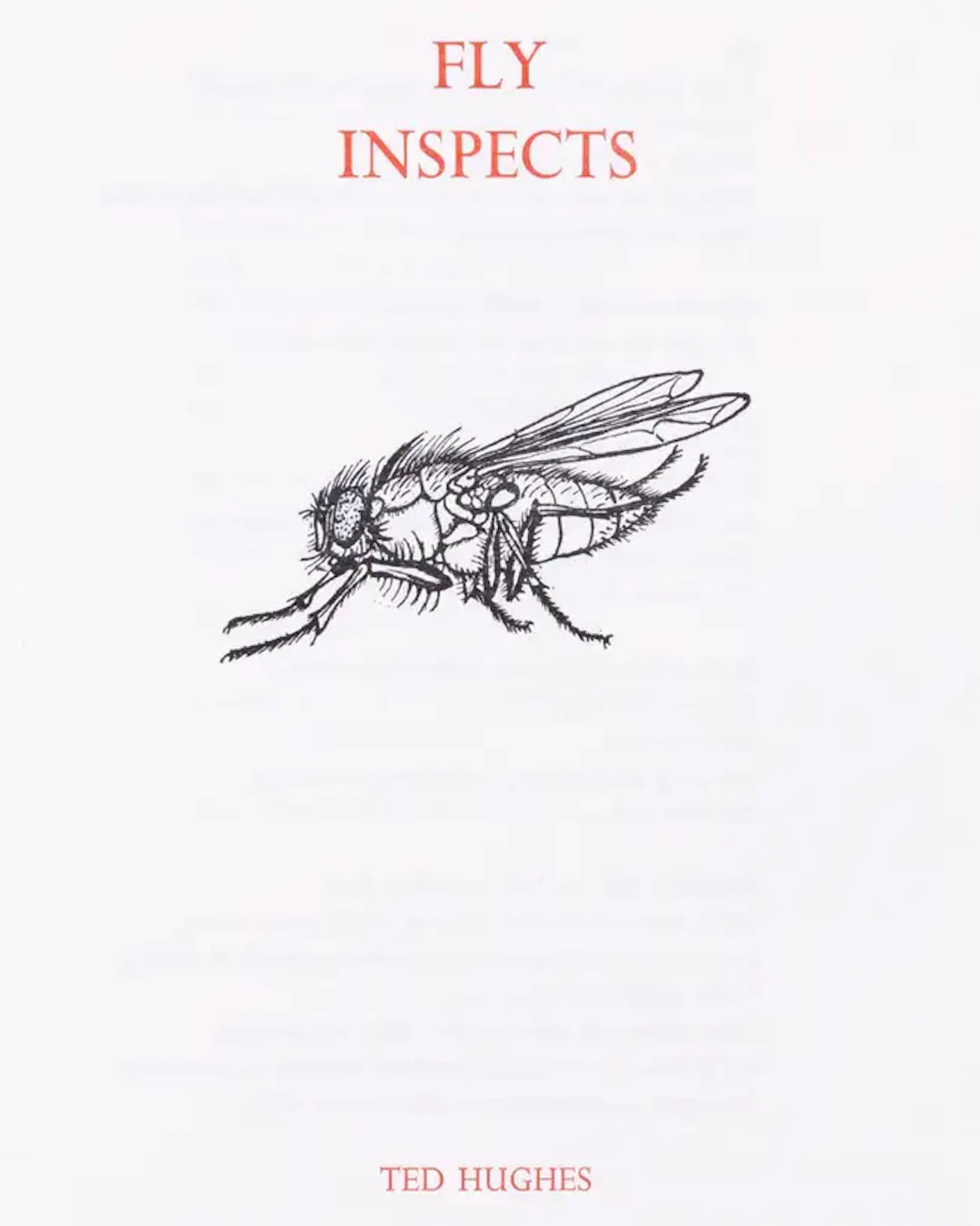 Morrigu Press.- Hughes (Ted) Fly Inspects, one of 75 copies signed