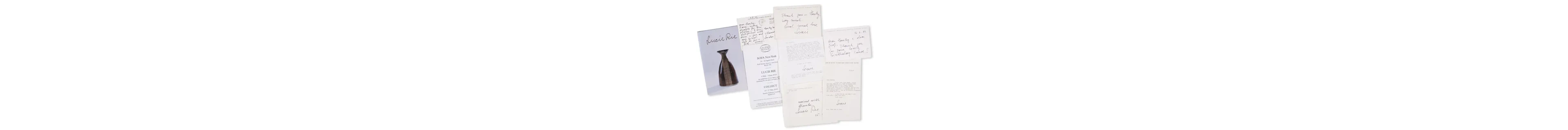 Rie (Dame Lucie) Collection of correspondence between Rie and Harley
