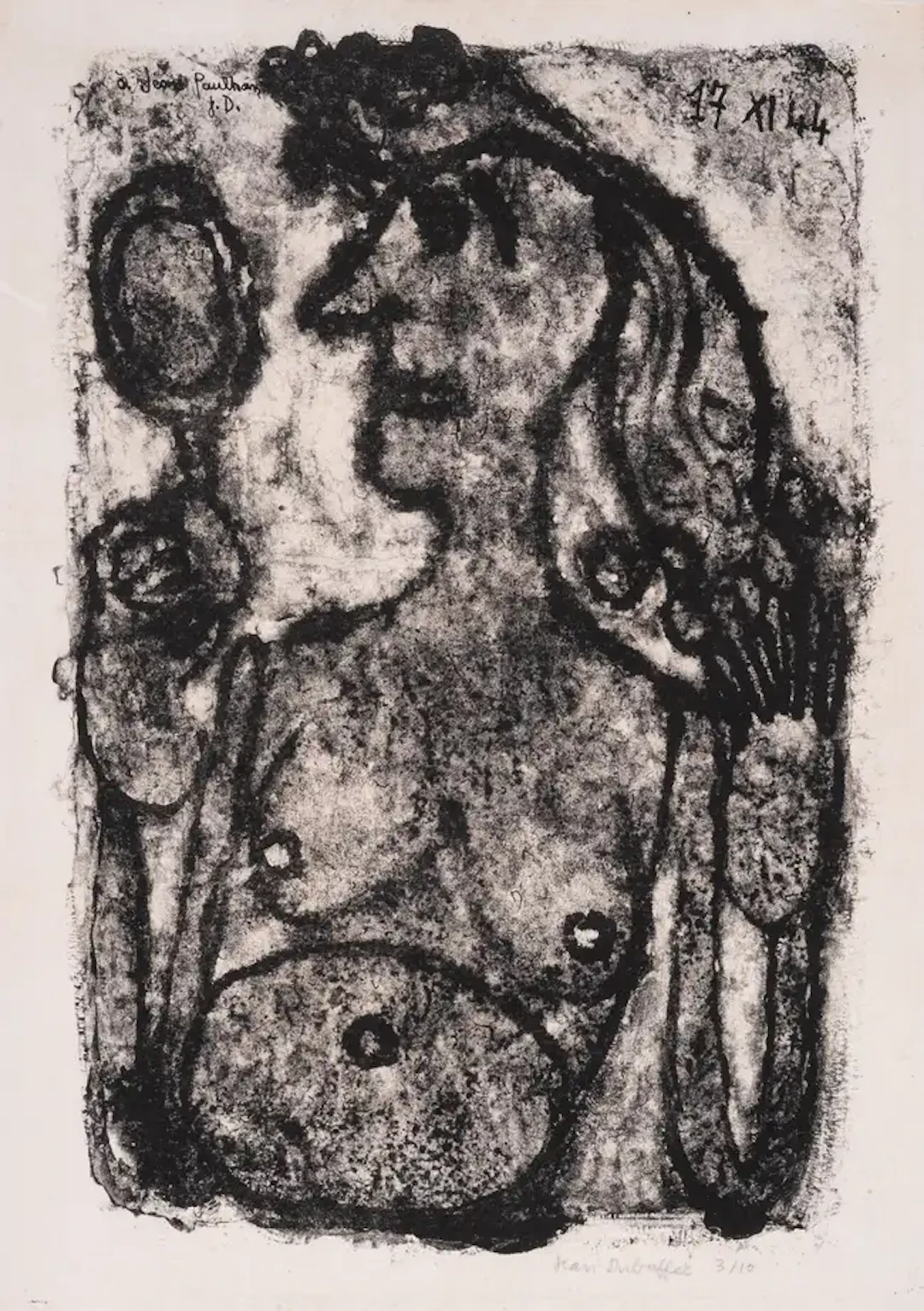 Jean Dubuffet (1901-1985) Coquette au Miroir, Plate XXXI from Matière