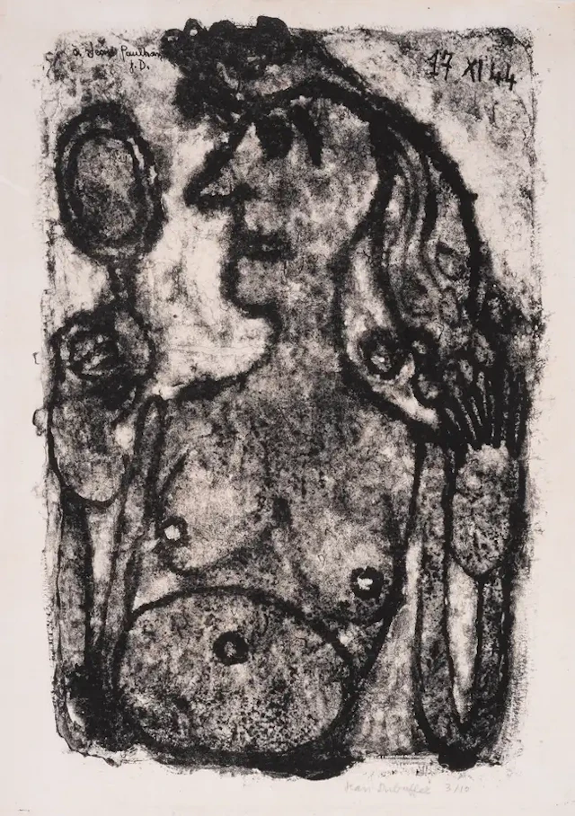 Jean Dubuffet (1901-1985) Coquette au Miroir, Plate XXXI from Matière
