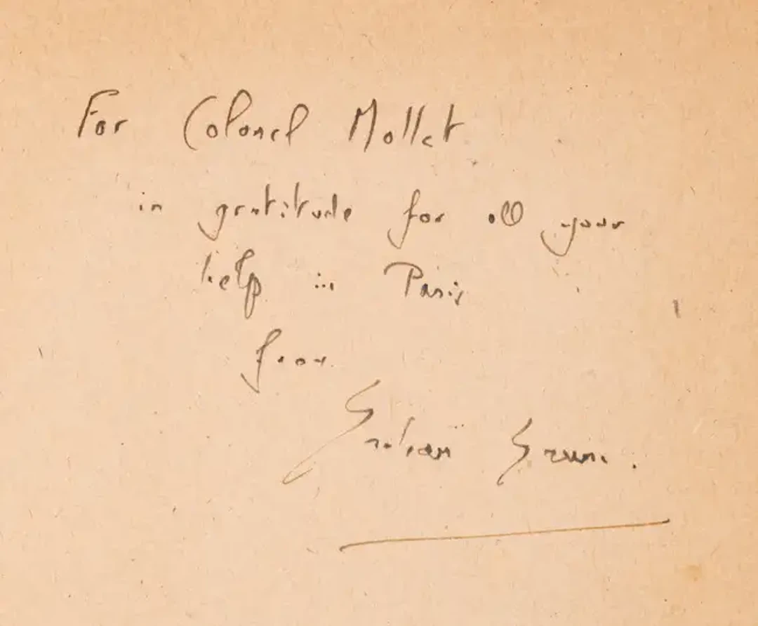 Greene (Graham) The End of the Affair, first edition, signed presentation