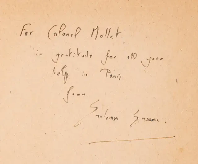 Greene (Graham) The End of the Affair, first edition, signed presentation