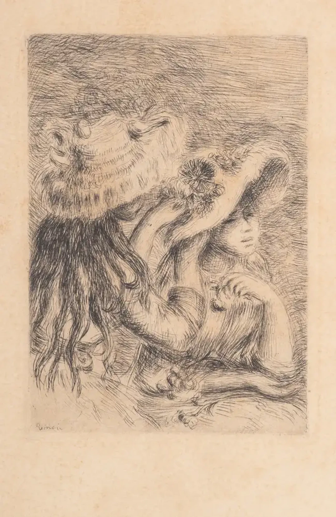 Pierre-Auguste Renoir (1841-1919) Le Chapeau Épinglé (2e Planche) (Delteil 8)