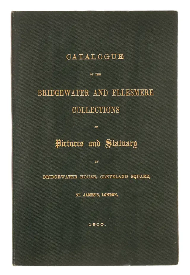 Egerton (Francis Charles Granville, 3rd Earl of E) Catalogue of the