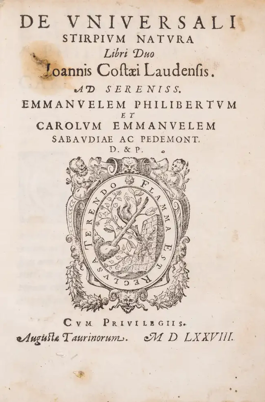 Herbal.- Costeo (Giovanni) De Universalis Stirpium natura libri duo