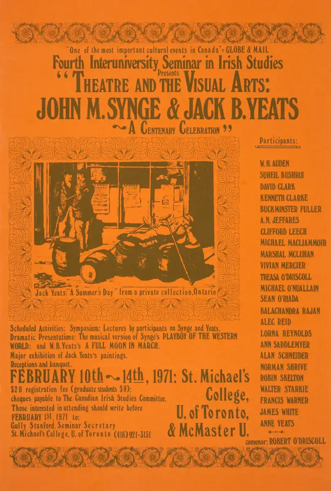 Theatre and the Visual Arts: John M. Synge & Jack B. Yeats. A Centenary