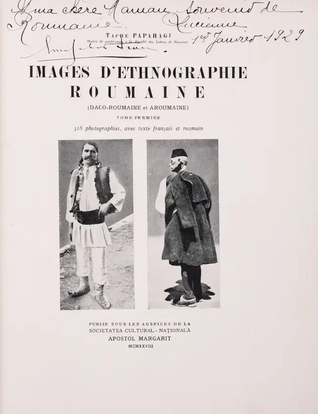 Central Europe.- Papahagi (Tache) Images D'Ethnographie Roumaine