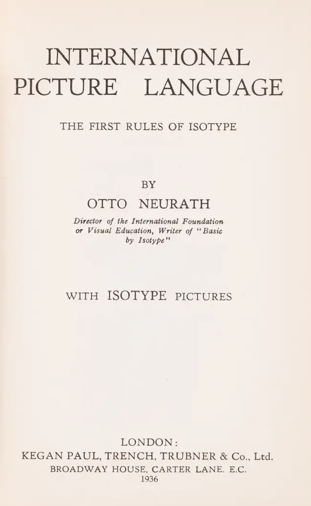 Neurath (Otto) International Picture Language, first edition, London