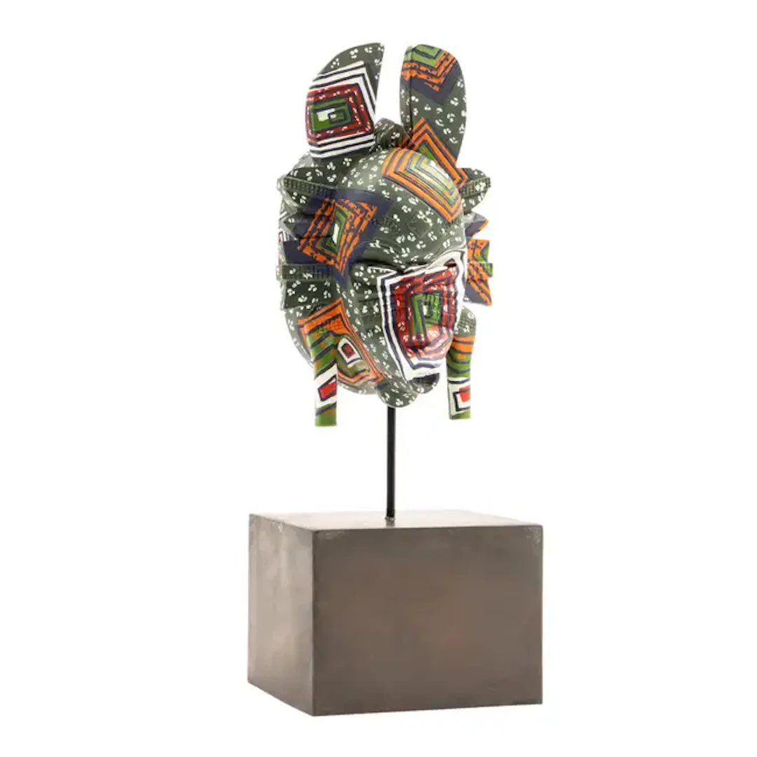 Yinka Shonibare (b.1962) Hybrid Mask II (K'peliye'e)