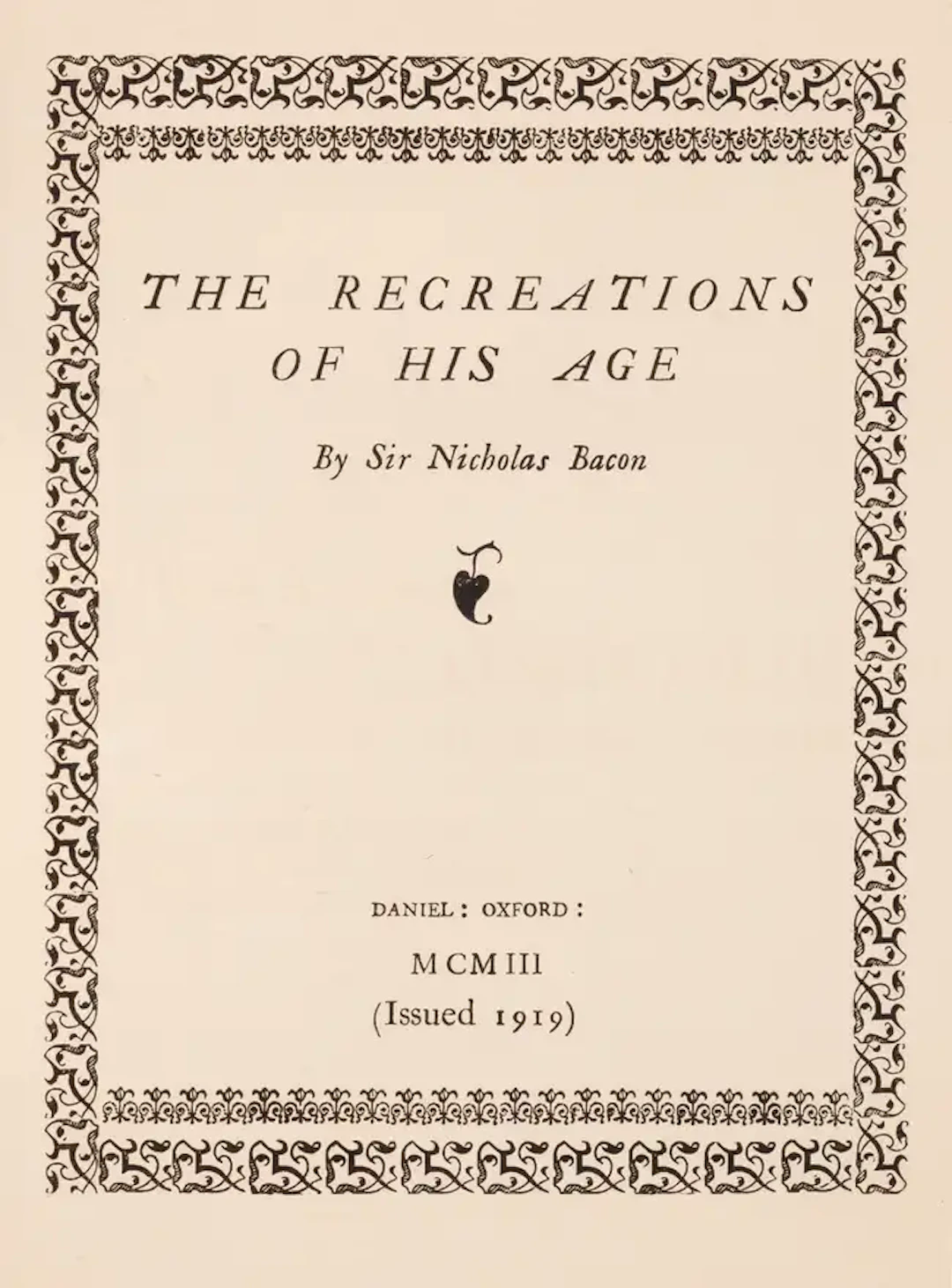 Daniel Press.- Bridges (Robert) Now in Wintry Delights, [one of 300