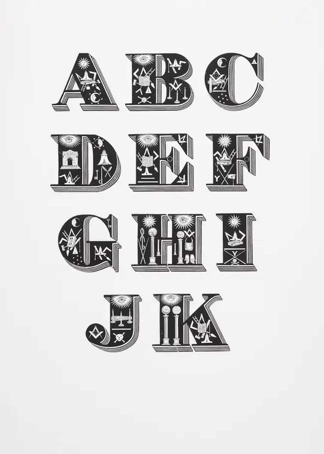 Typography.- Mosley (James) Ornamented Types. Twenty-Three Alphabets