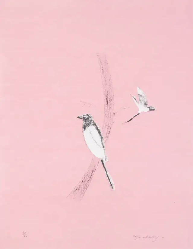 Craigie Aitchison (1926-2009) Magpie (Pica Pica) (Lambirth & Peck 6)