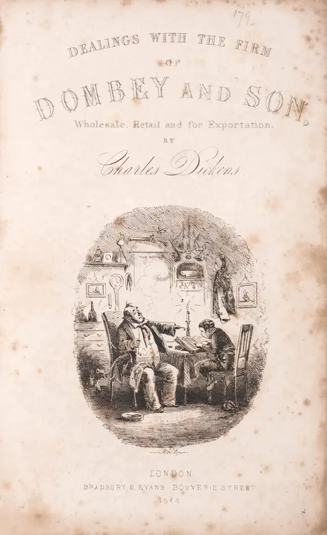Dickens (Charles) Dombey and Son, first edition in book form, Browne