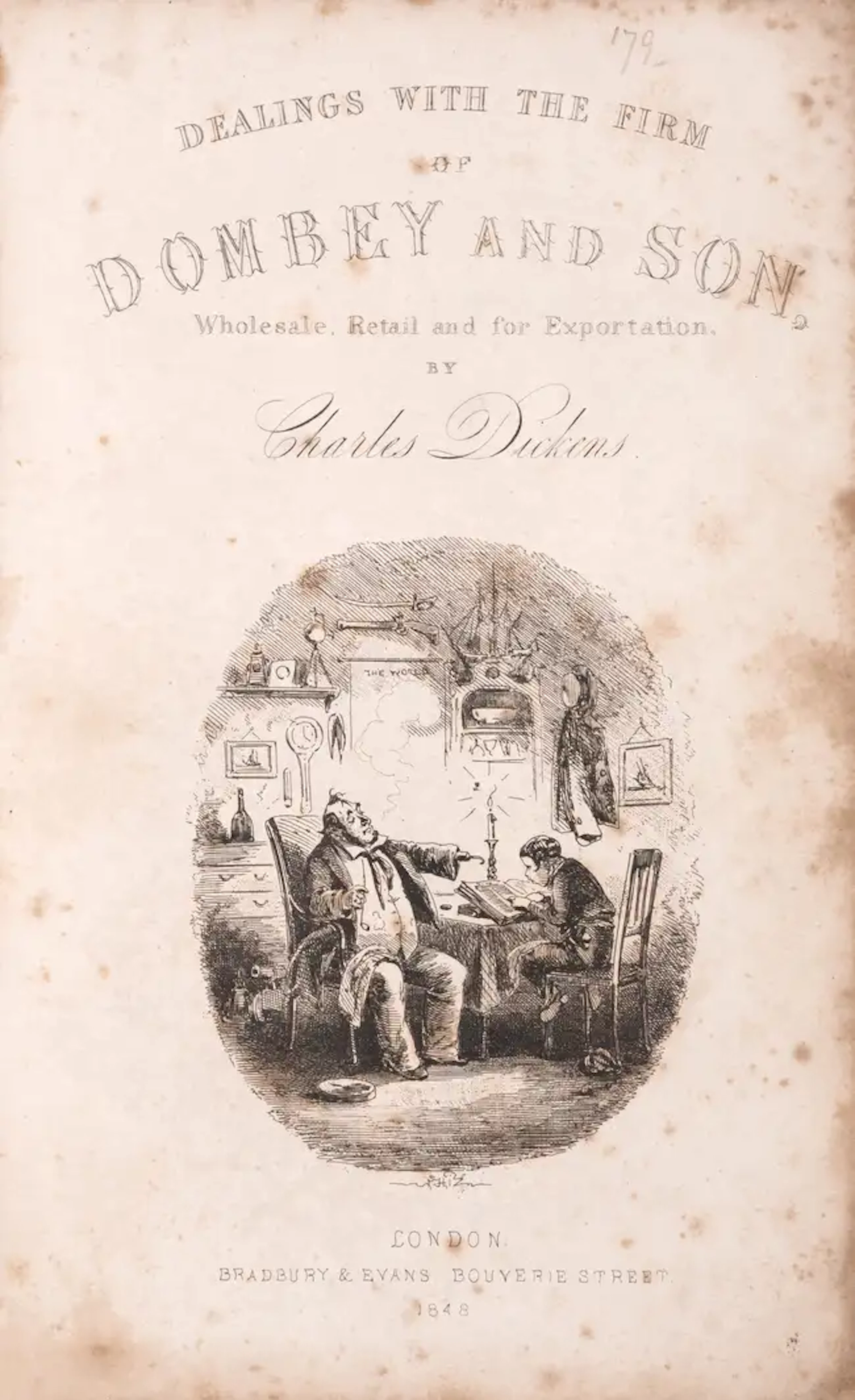 Dickens (Charles) Dombey and Son, first edition in book form, Browne