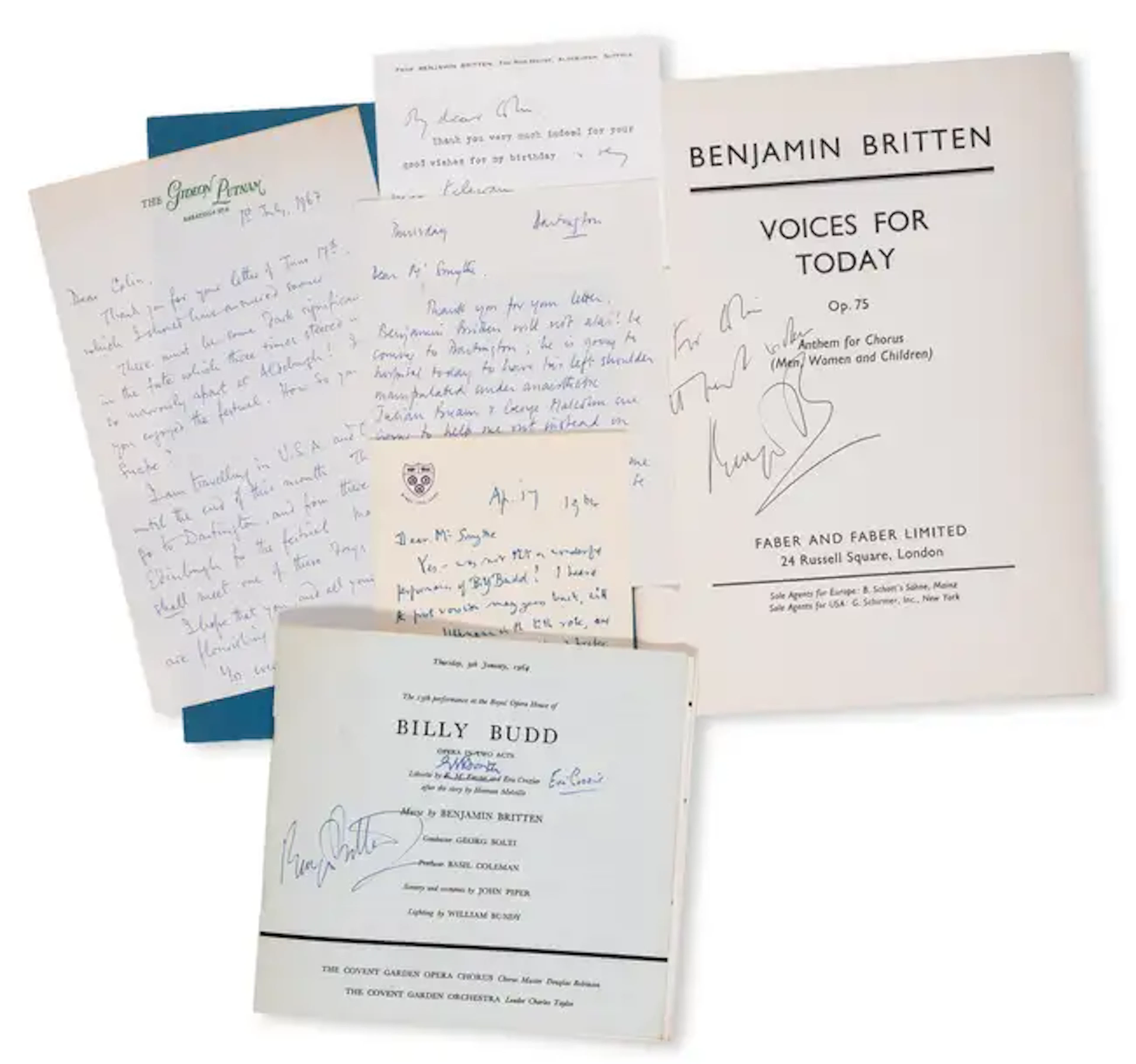 Aldeburgh Festival.- Archive of correspondence mostly related to the