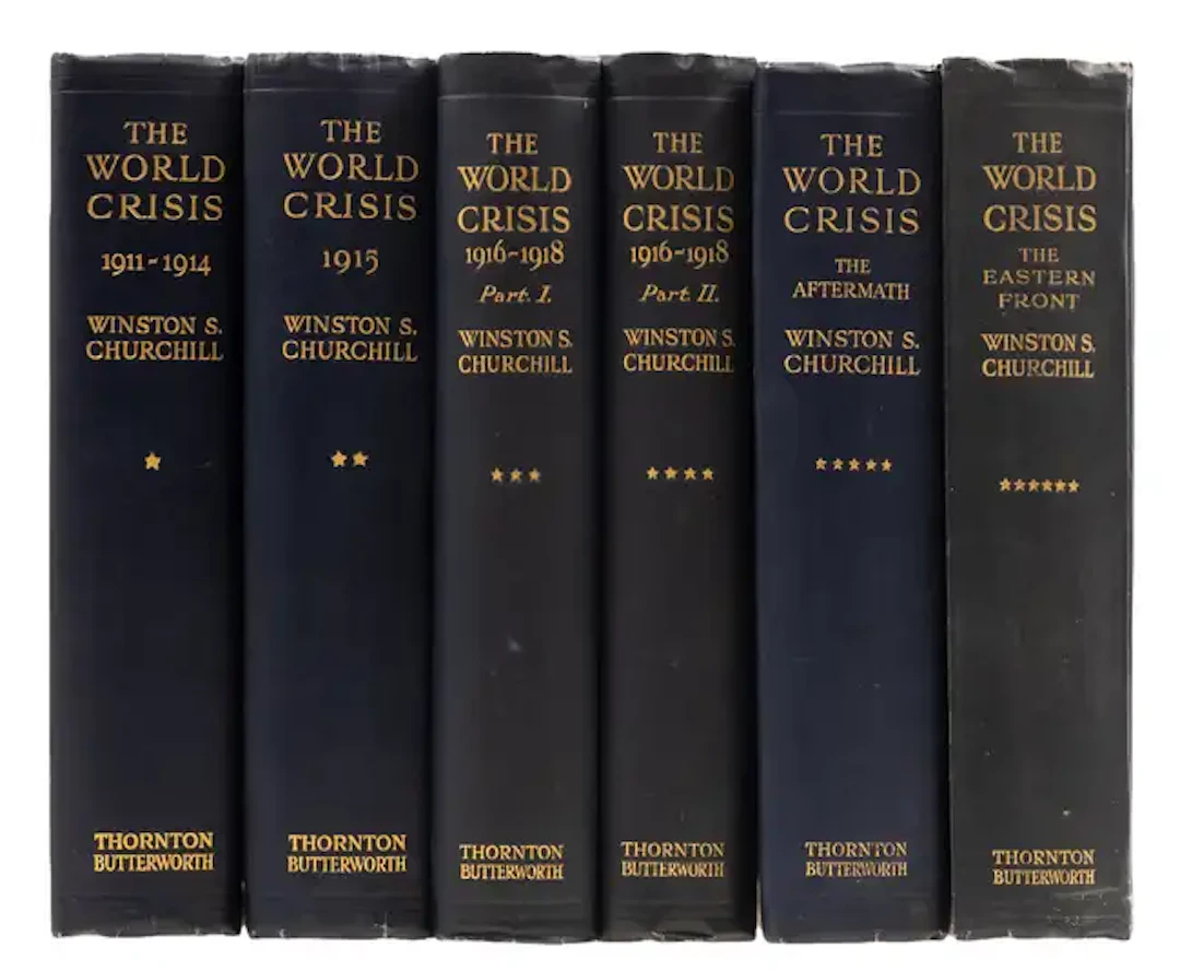 Churchill (Sir Winston Spencer) The World Crisis, 6 vol., first editions