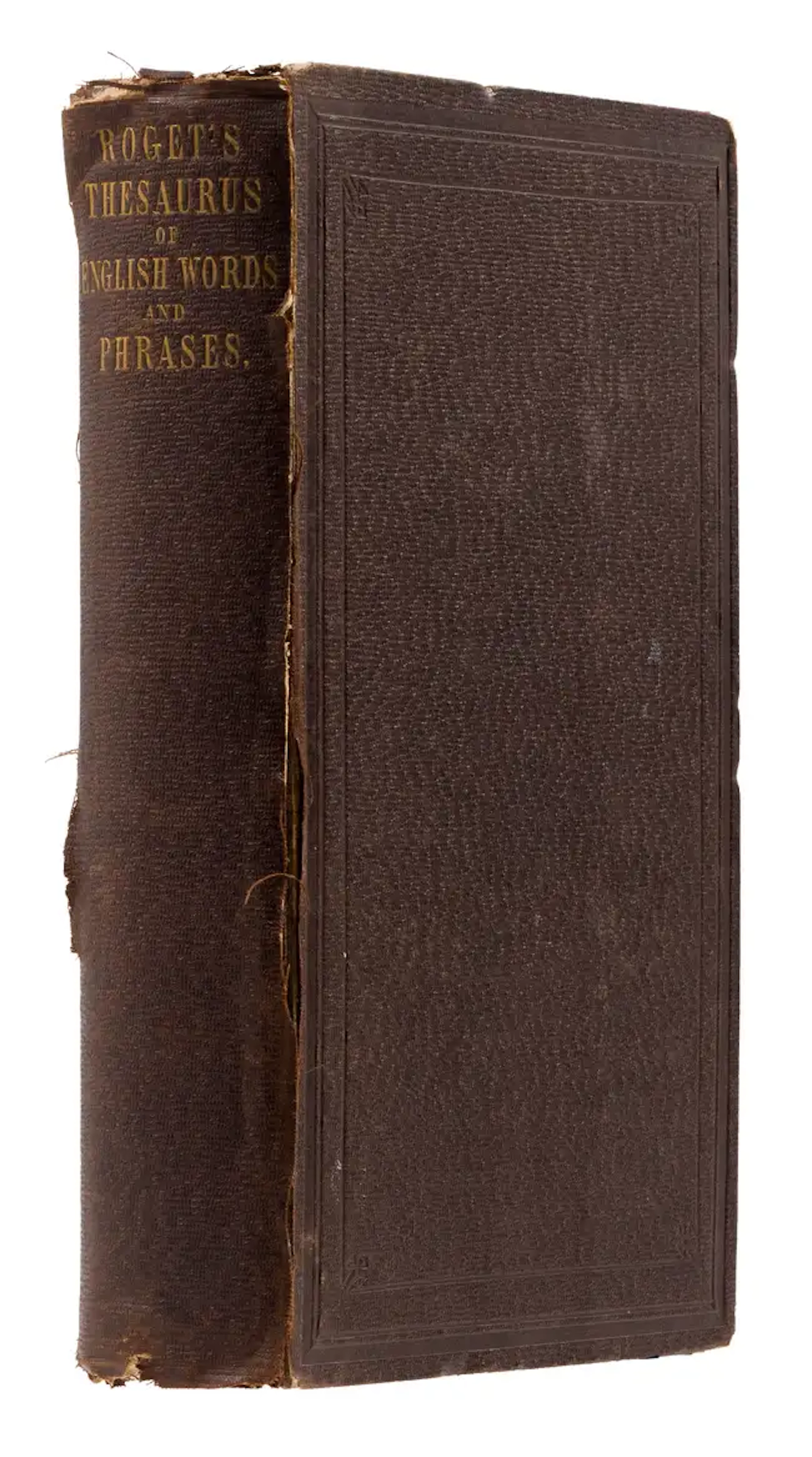 Roget (Peter Mark) Thesaurus of English Words and Phrases, first edition, 1852.