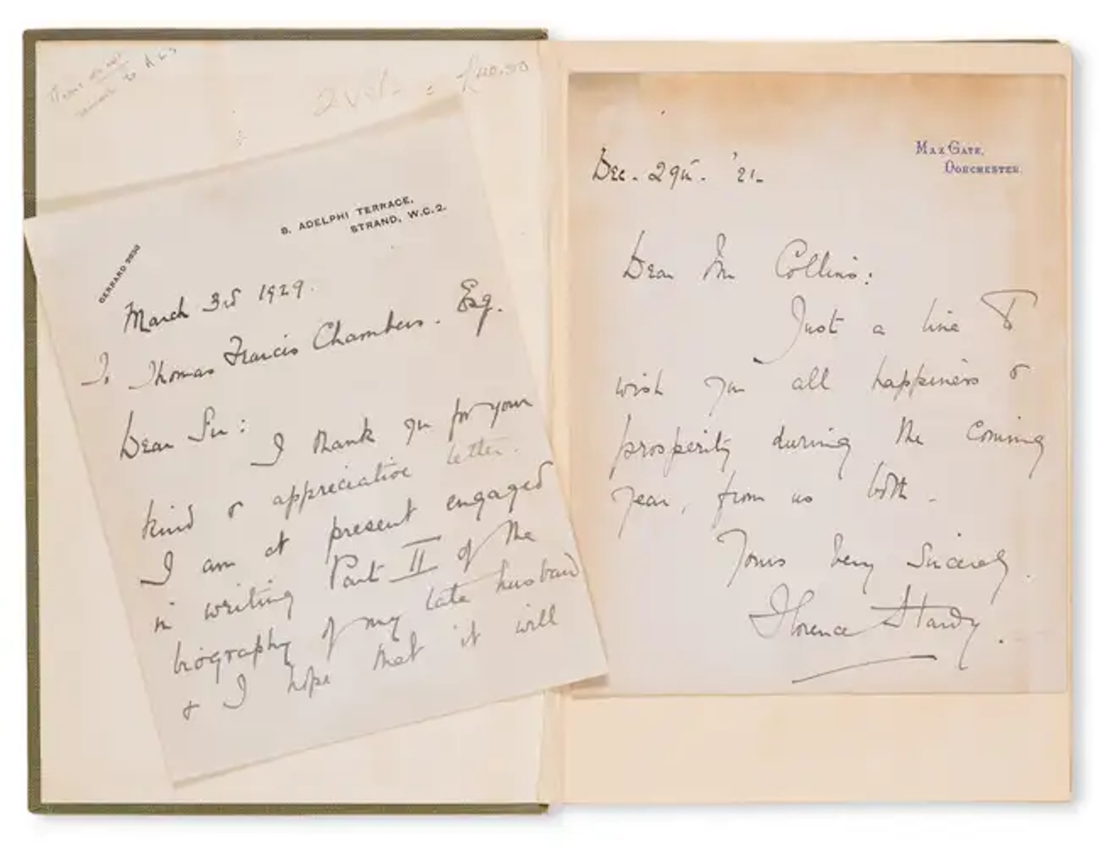 Hardy (Florence Emily) The Early Life of Thomas Hardy 1840-1891 [&]