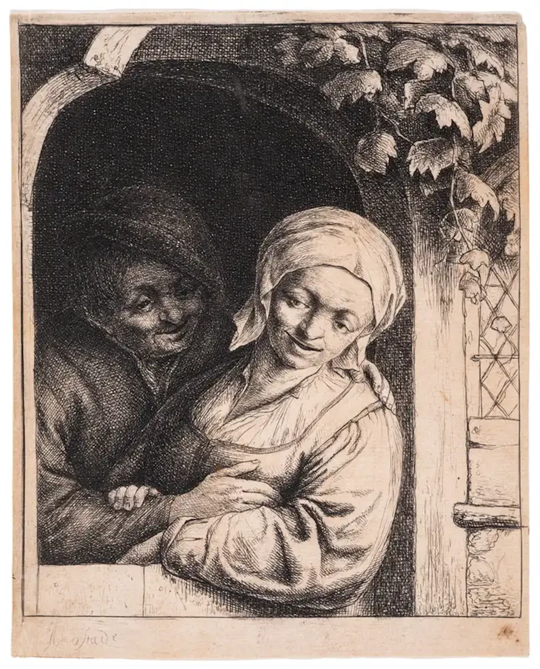 Adriaen Jansz van Ostade (1610-1685) Village Romance