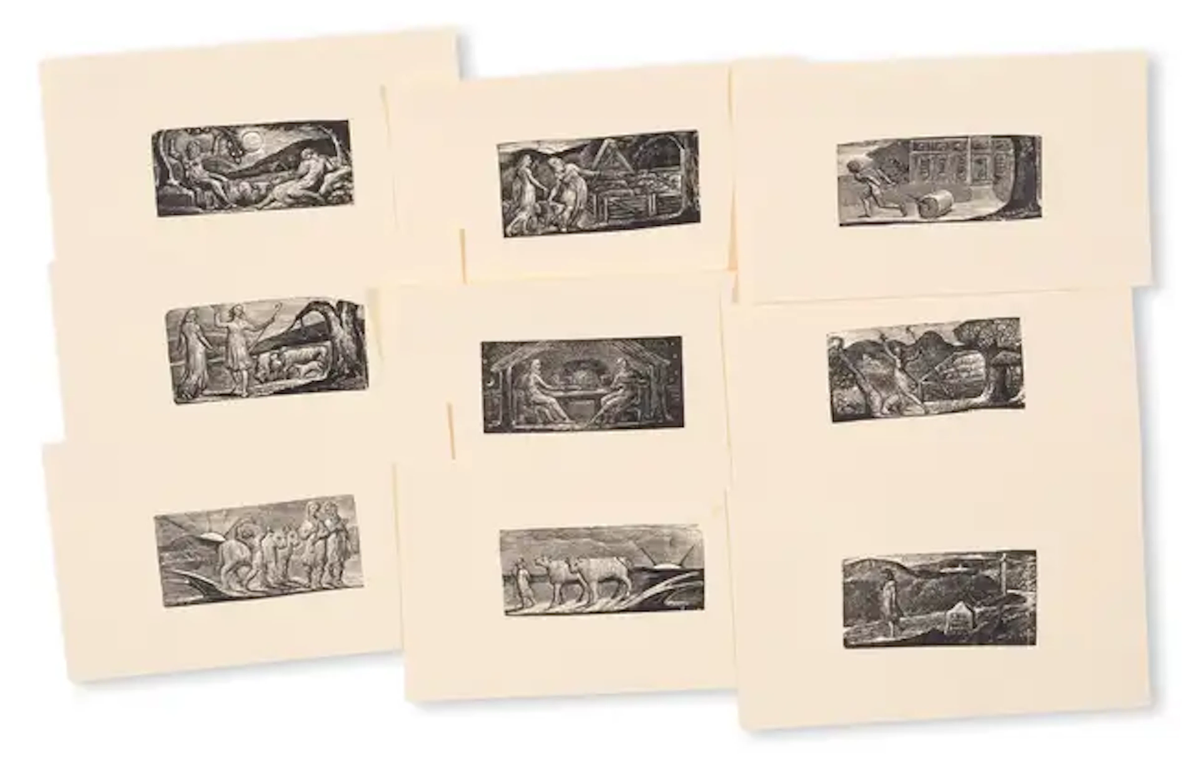 Blake (William) Collection of 22 proof impressions on Basingwerk parchment