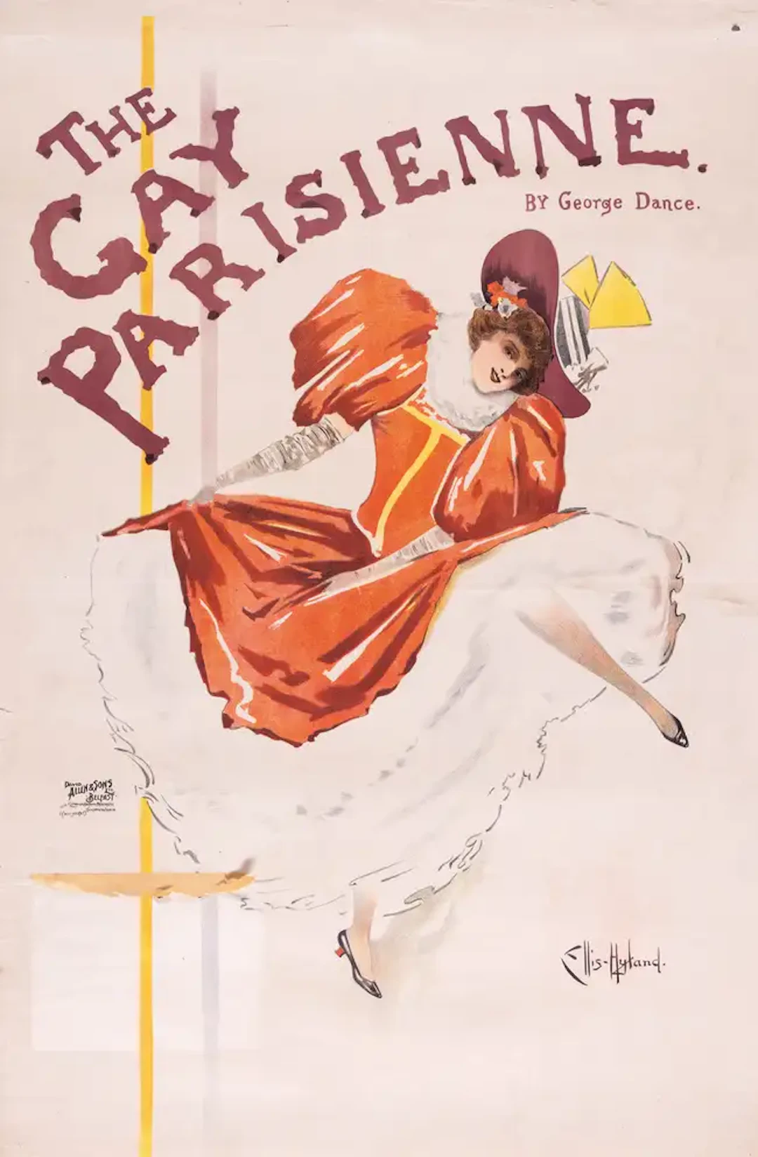 Theatre.- Ellis (Hyland) The Gay Parisienne, lithographed poster in