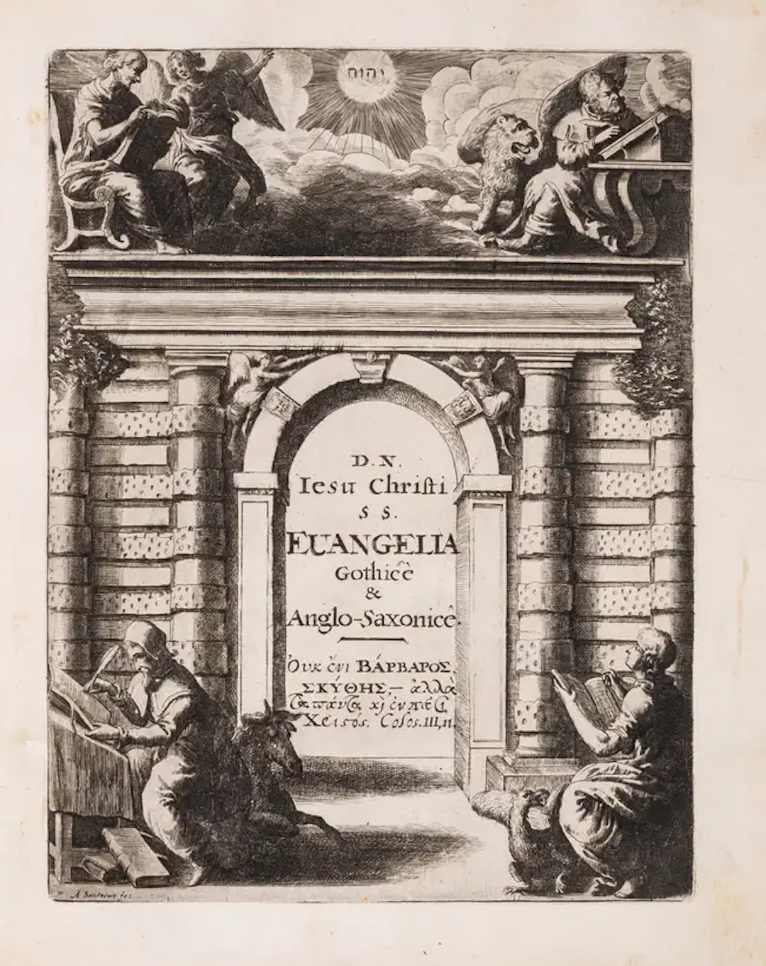 Junius (Franciscus) Quatuor D. N. Jesu Christi euangeliorum....Gothica