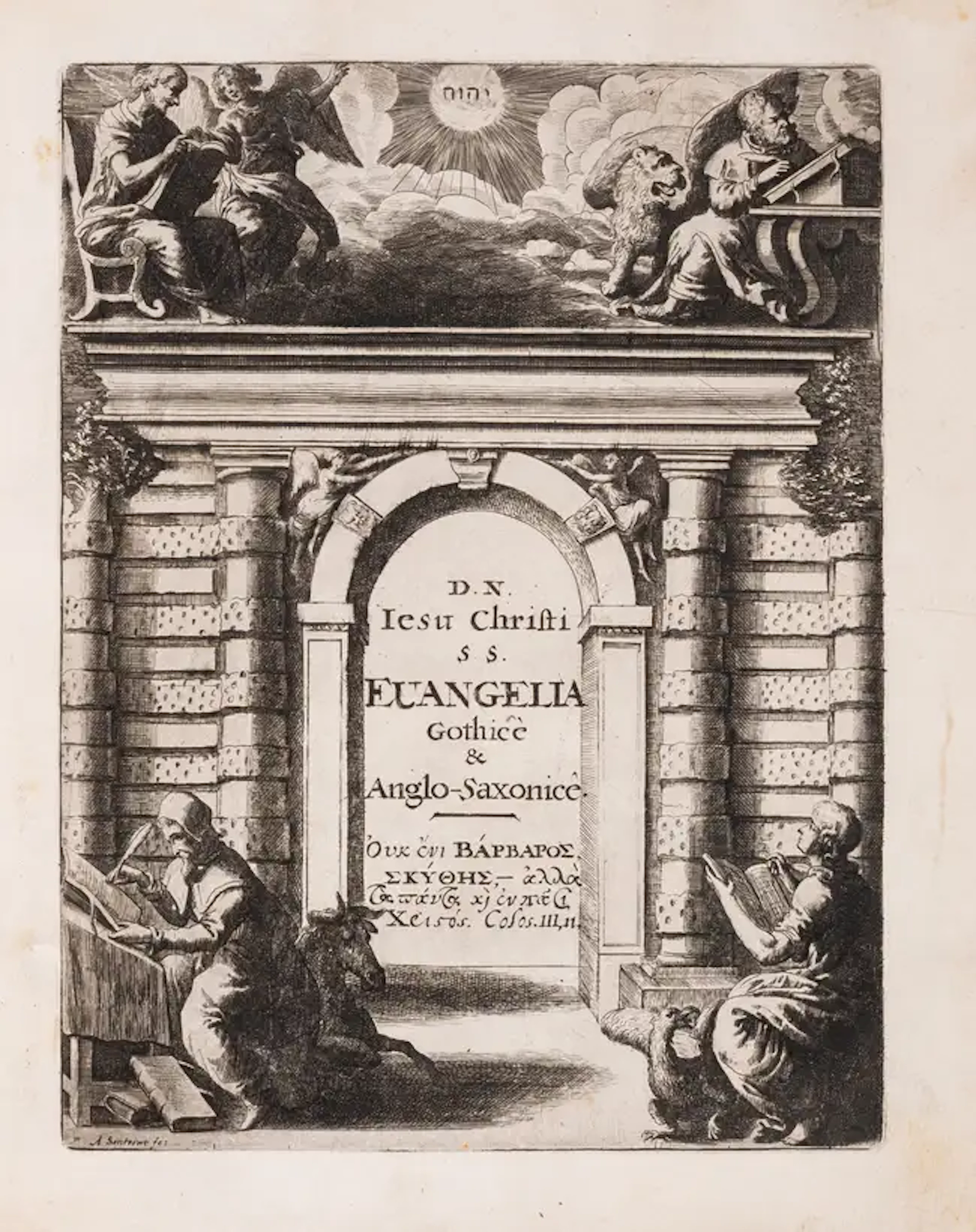 Junius (Franciscus) Quatuor D. N. Jesu Christi euangeliorum....Gothica