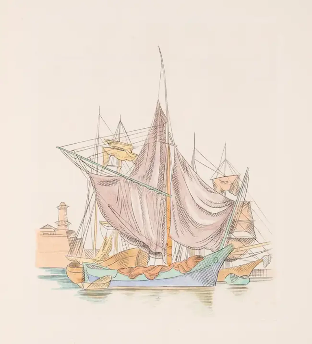 Wadsworth (Edward) & Bernard Windeler.. Sailing-Ships and Barges of