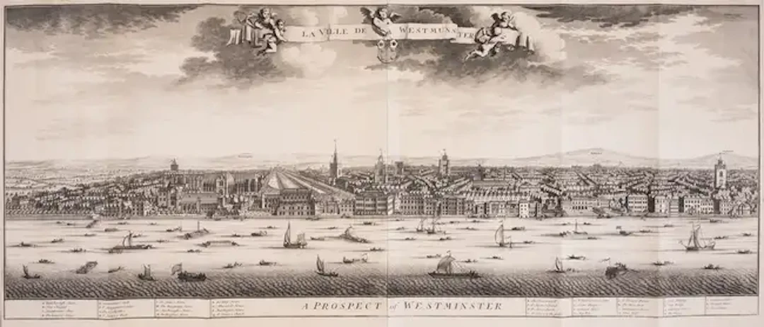 London.- Kip (Johannes) Two panoramas of London: A Prospect of Westminster;