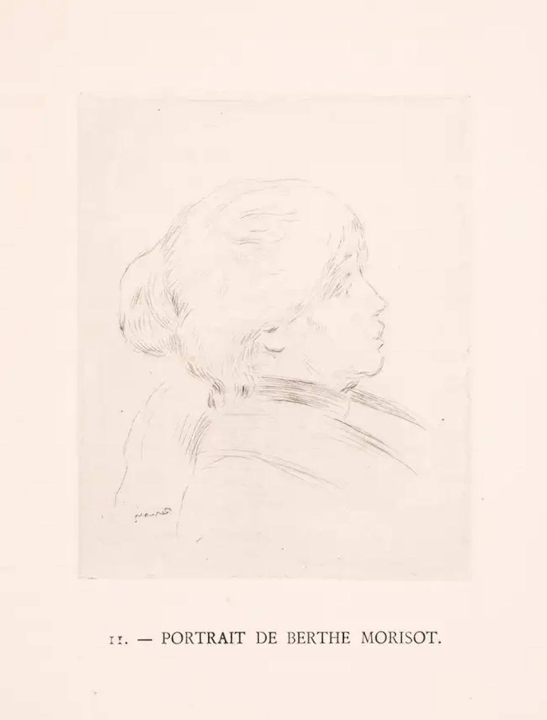 Pierre-Auguste Renoir (1841-1919) Berthe Morisot (Delteil; Stella 4)