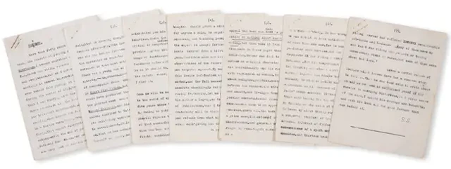 Sassoon (Siegfried) Typescript titled "Foreword" initialled at foot