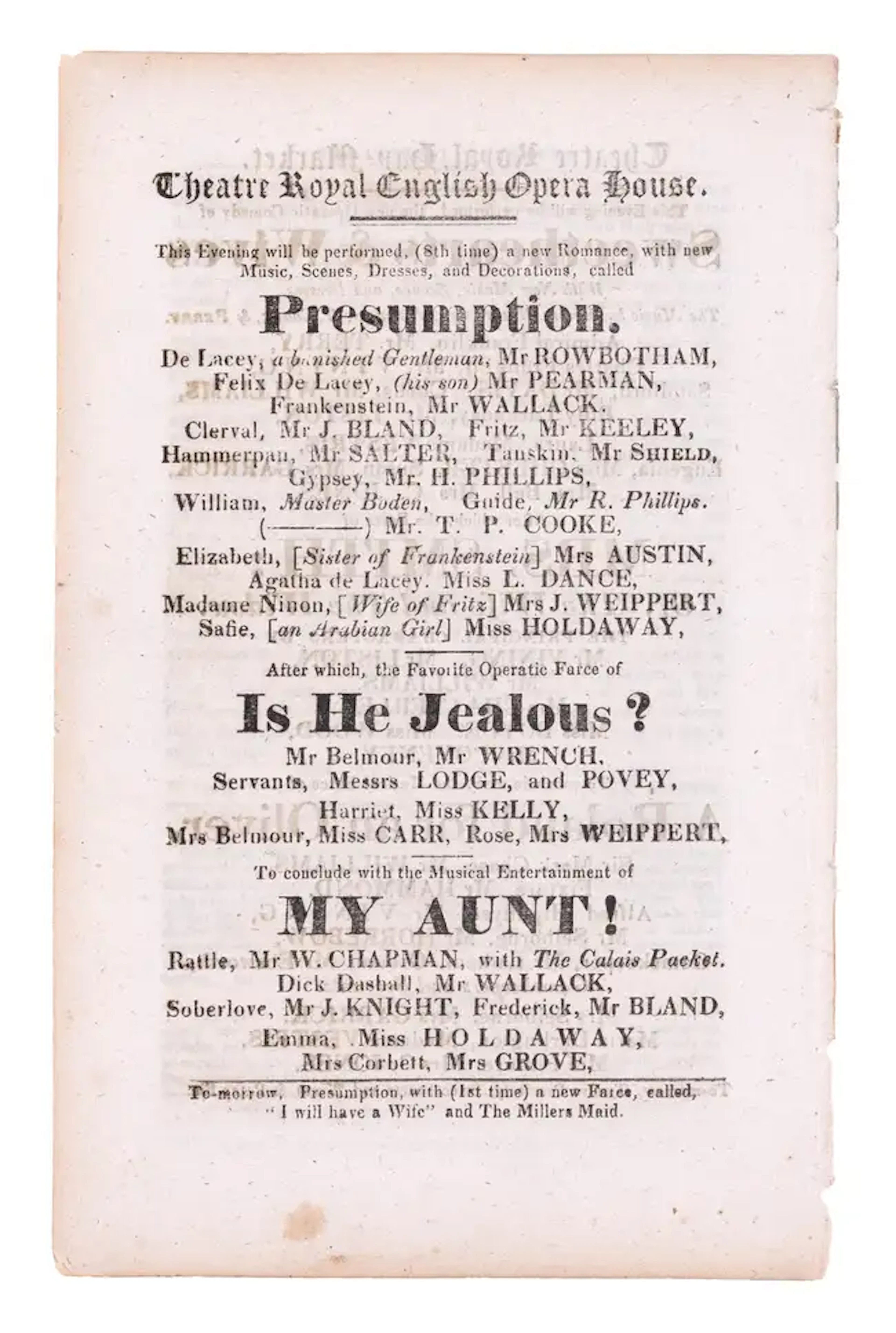 Shelley (Mary Wollstonecraft) The Theatrical Observer: and Daily Bills