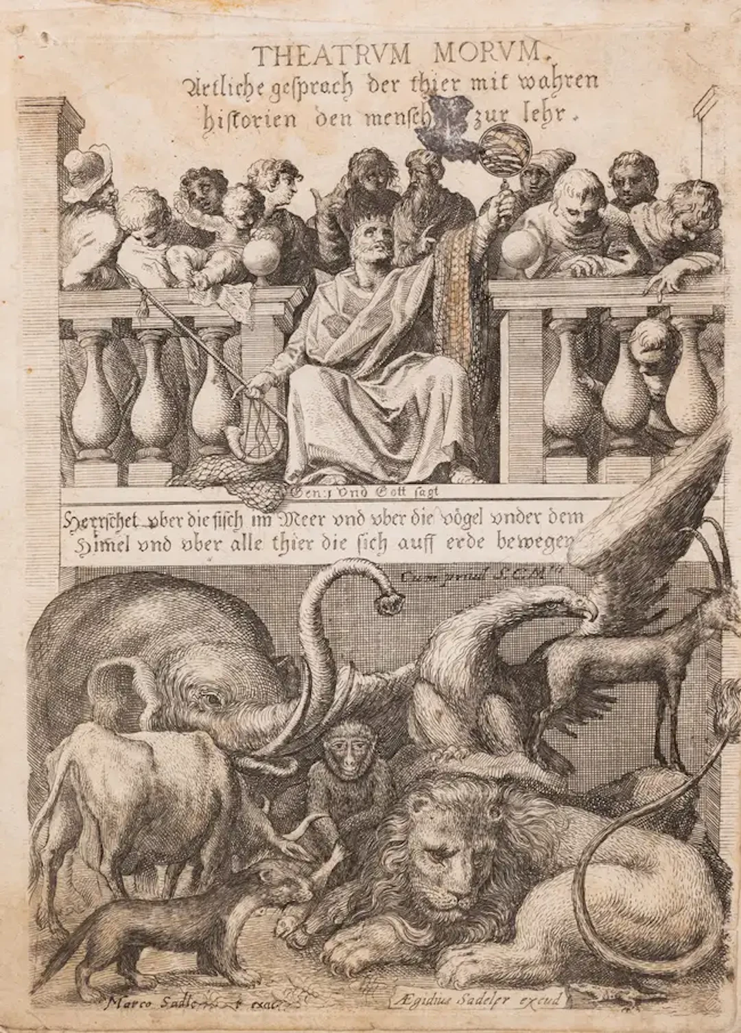 Sadeler II (Aegidius) Theatrum Morum. Artliche Gespräch der Thier