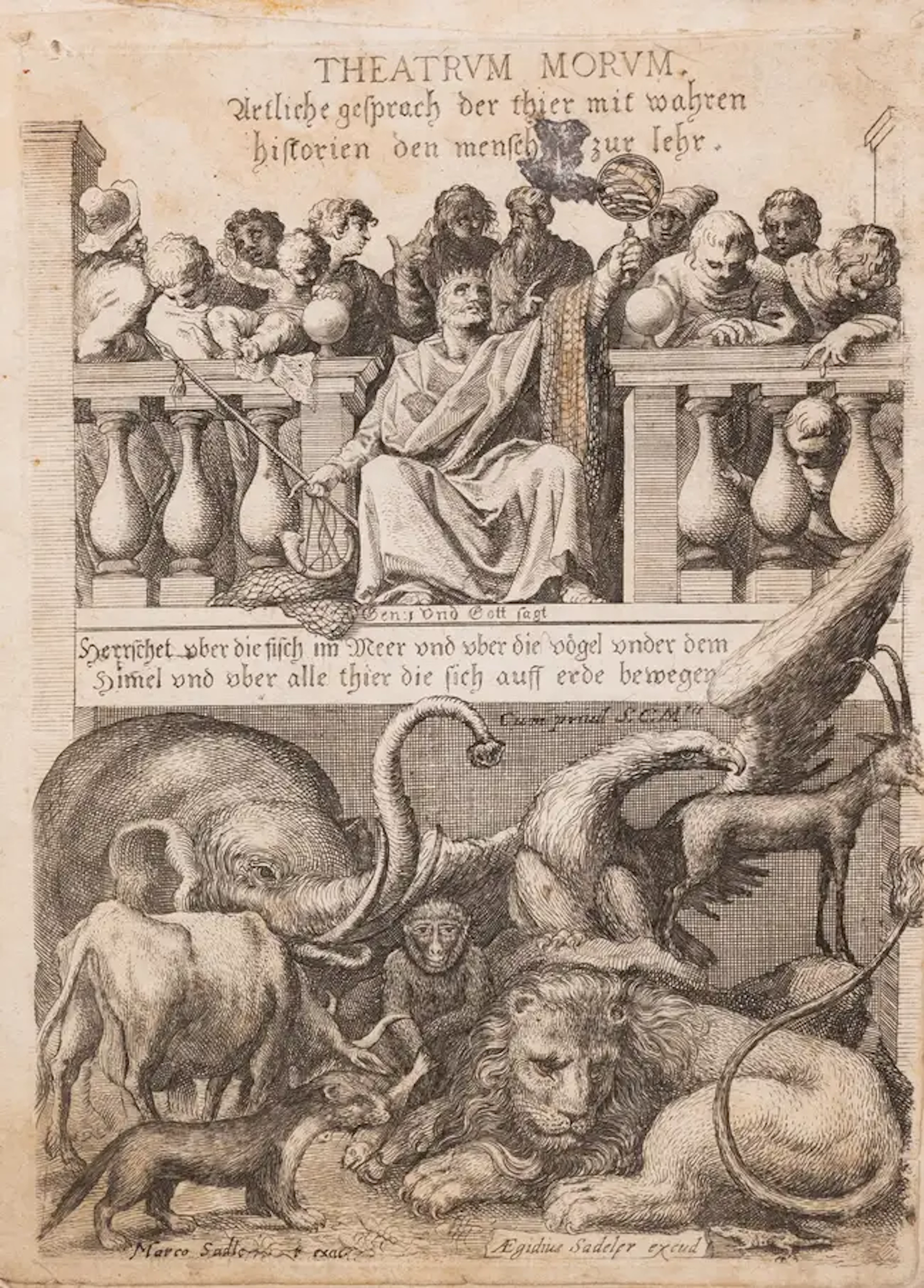 Sadeler II (Aegidius) Theatrum Morum. Artliche Gespräch der Thier