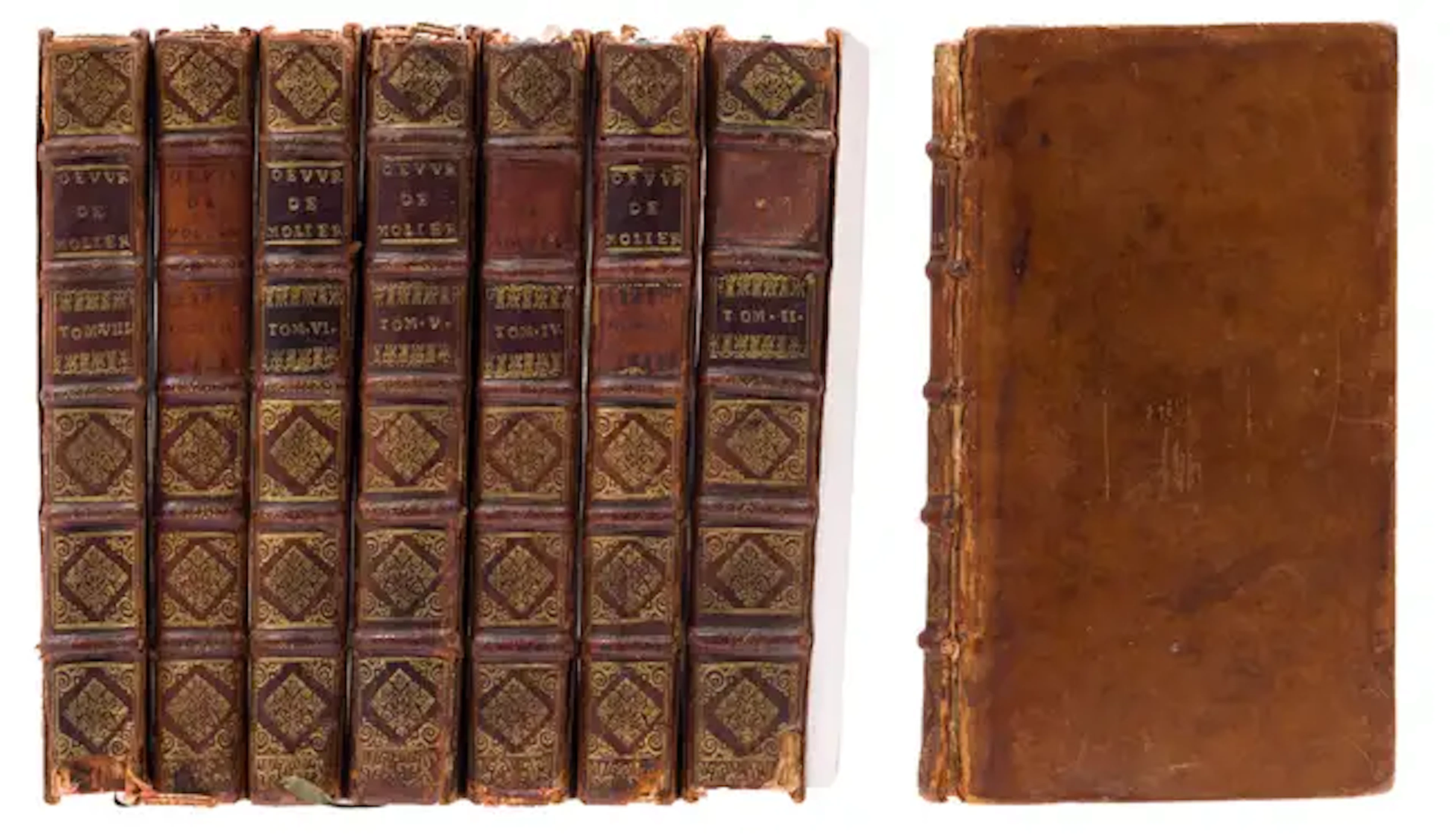 Molière (Jean Baptiste Poquelin de) Les Œuvres, 8 vol., Paris, chez