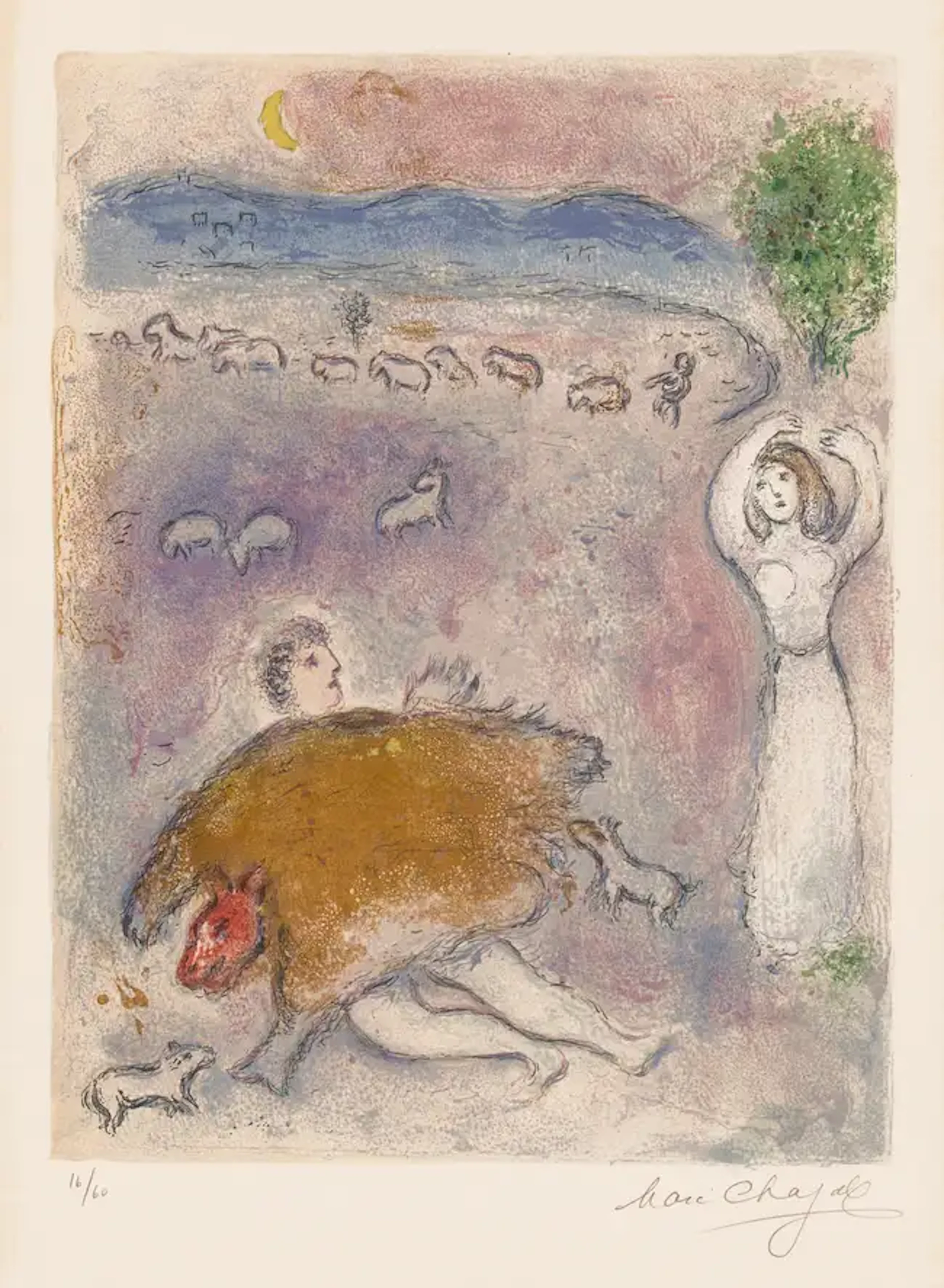 Marc Chagall (1887-1985) La Ruse du Dorcon, from Daphnis et Chloé