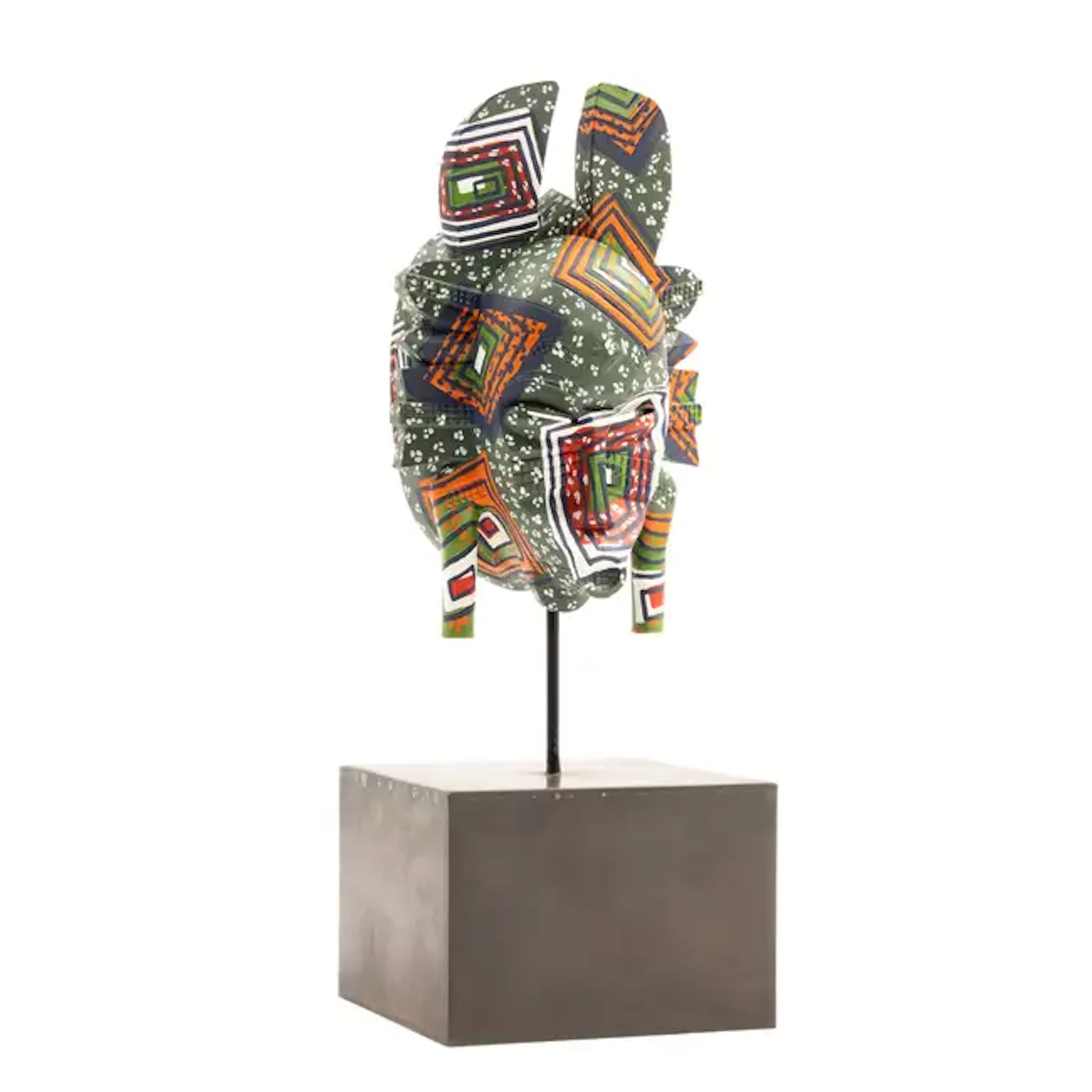 Yinka Shonibare (b.1962) Hybrid Mask II (K'peliye'e)