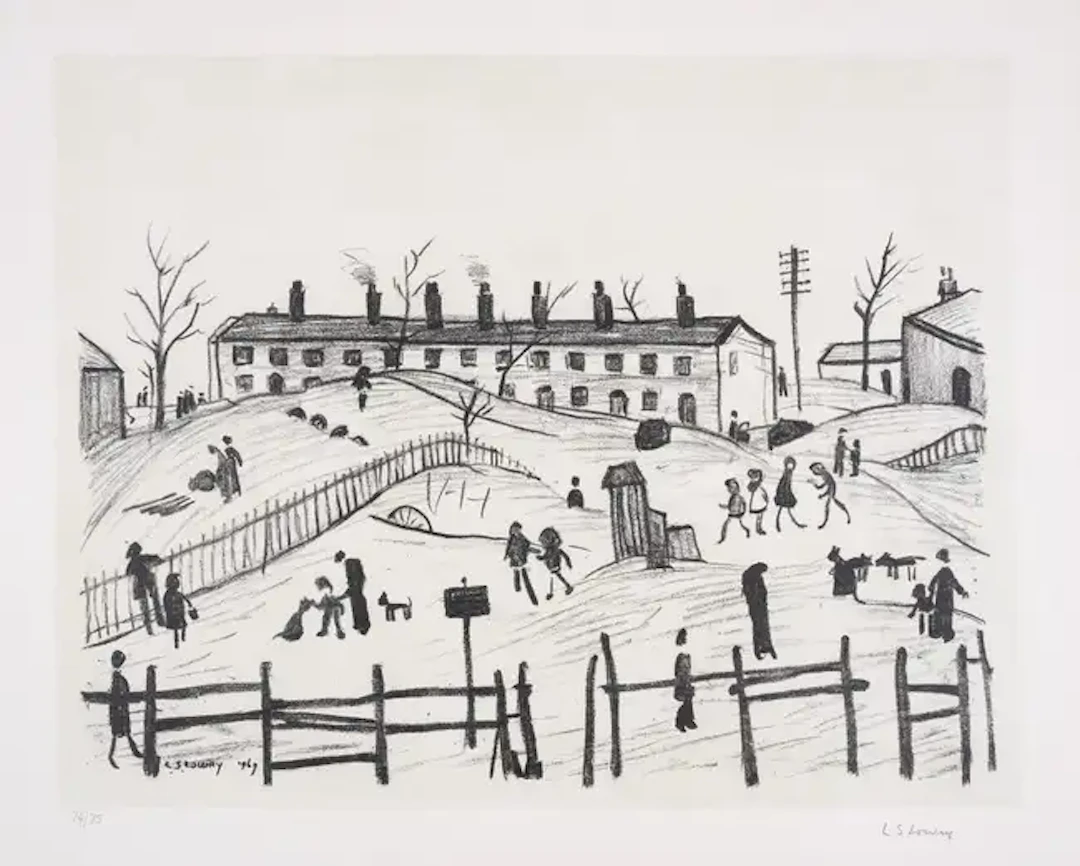 Laurence Stephen Lowry (1887-1976) Winter in Broughton