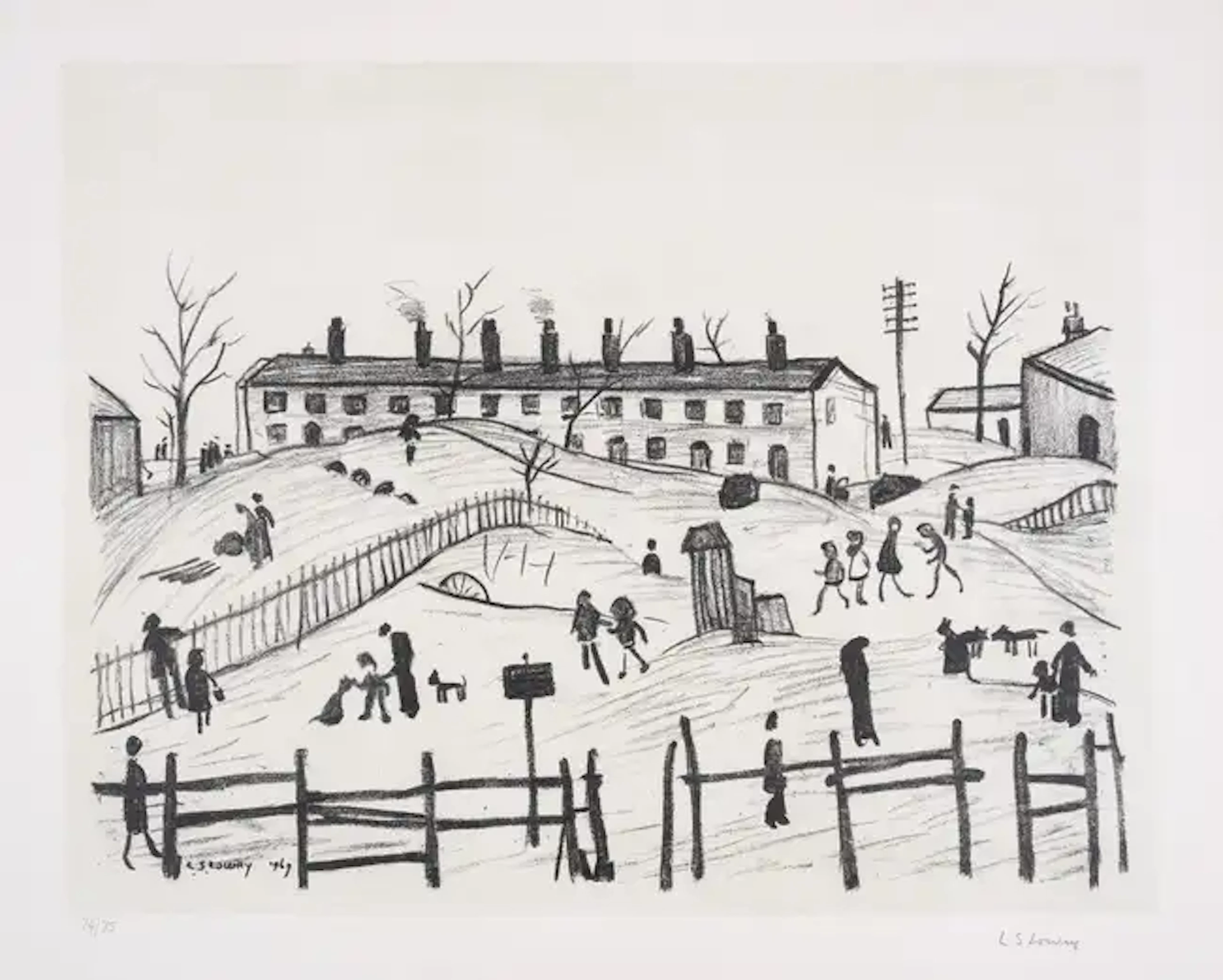 Laurence Stephen Lowry (1887-1976) Winter in Broughton