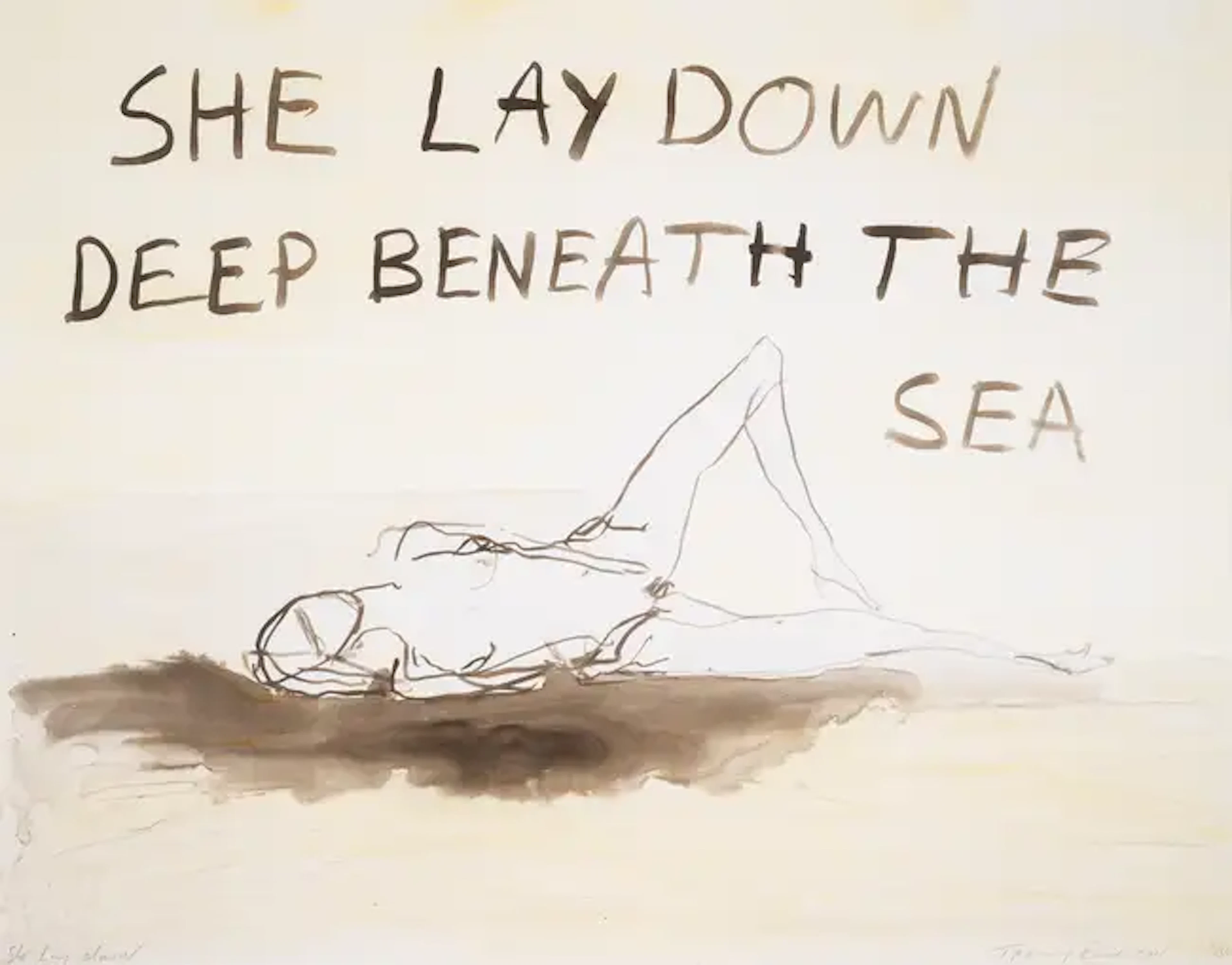 Tracey Emin (b.1963) She Lay Down Deep Beneath The Sea