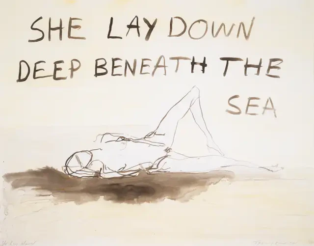 Tracey Emin (b.1963) She Lay Down Deep Beneath The Sea
